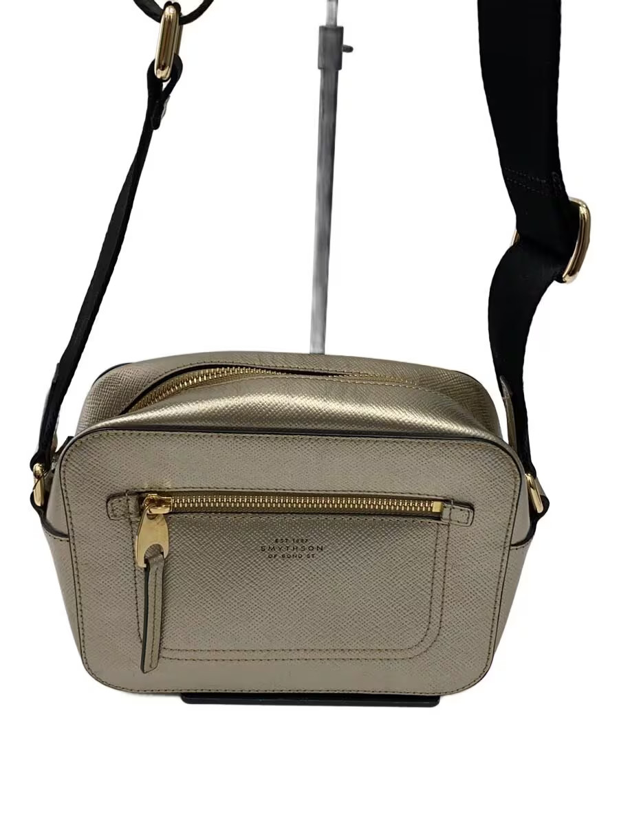 SMYTHSON Shoulder Bag Leather SLV Plain