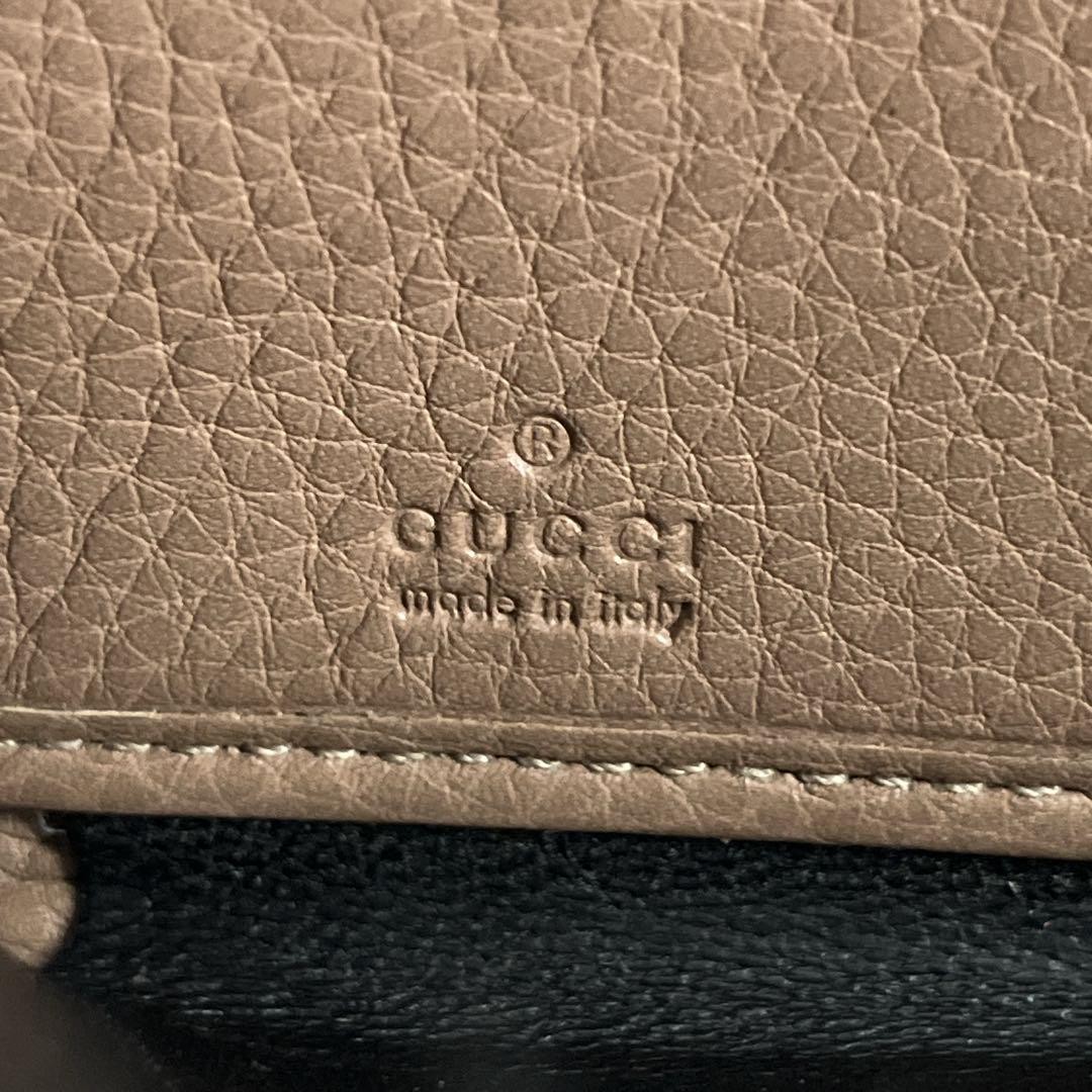 Gucci long Wallet zip around bamboo ribbon beige excellent gift F/S