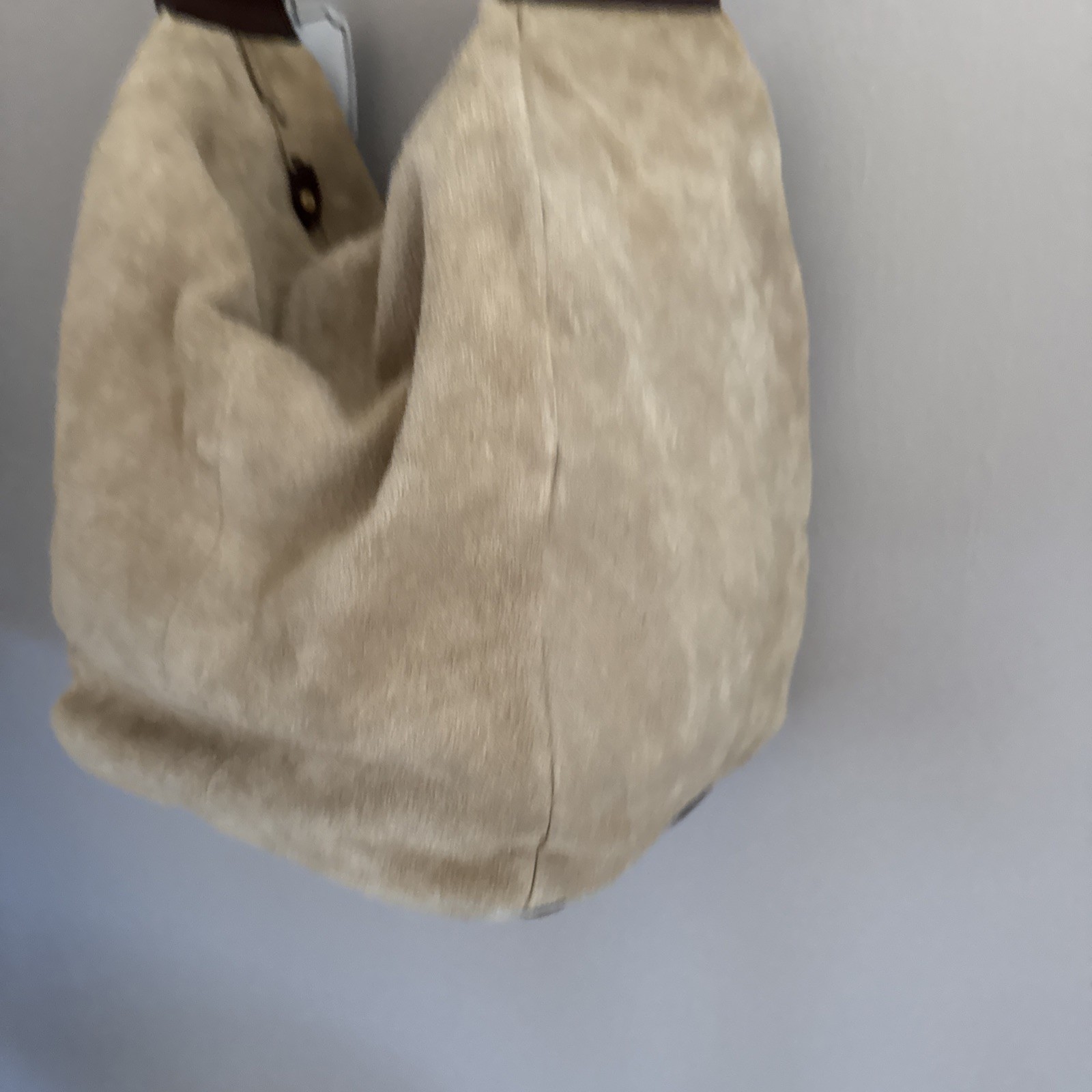 NEW NWT Warren Reed SUEDE Leather Vintage Shoulder Bag SLOUCHY BEIGE BROWN