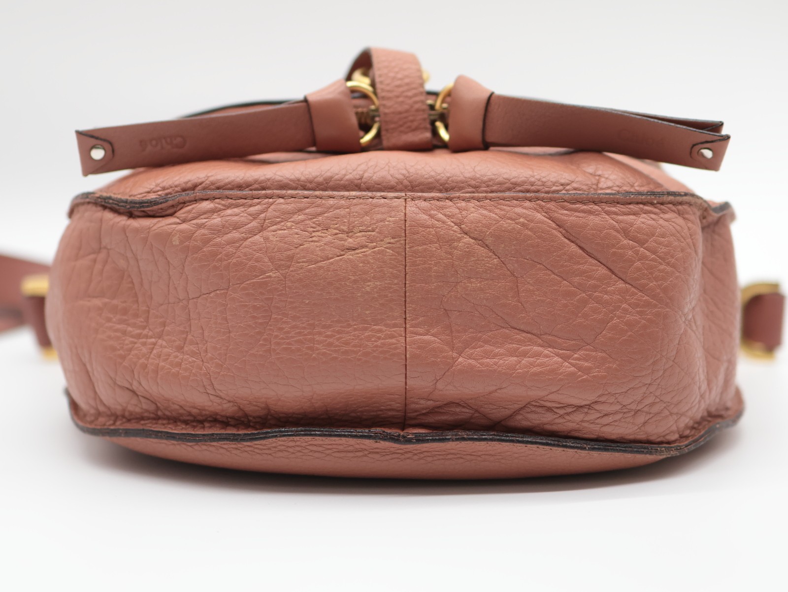 Chloe Marcie Shoulder Bag Brown Leather Authentic