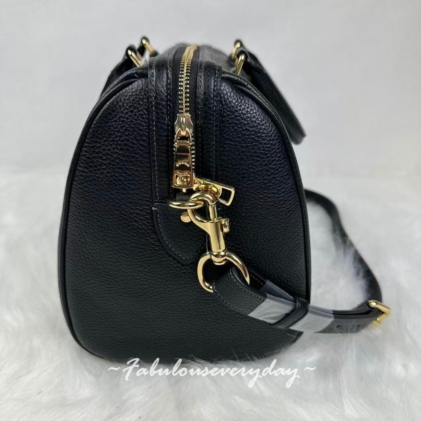 Coach Rowan Large Satchel Bag Crossbody In Leather/Gold/Black CES11 NWT