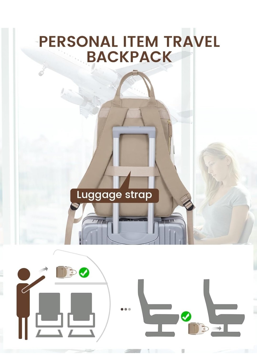 LOVEVOOK Backpack for Women,Laptop Backpack Women,Fits 18 Inch Laptop Bag,School