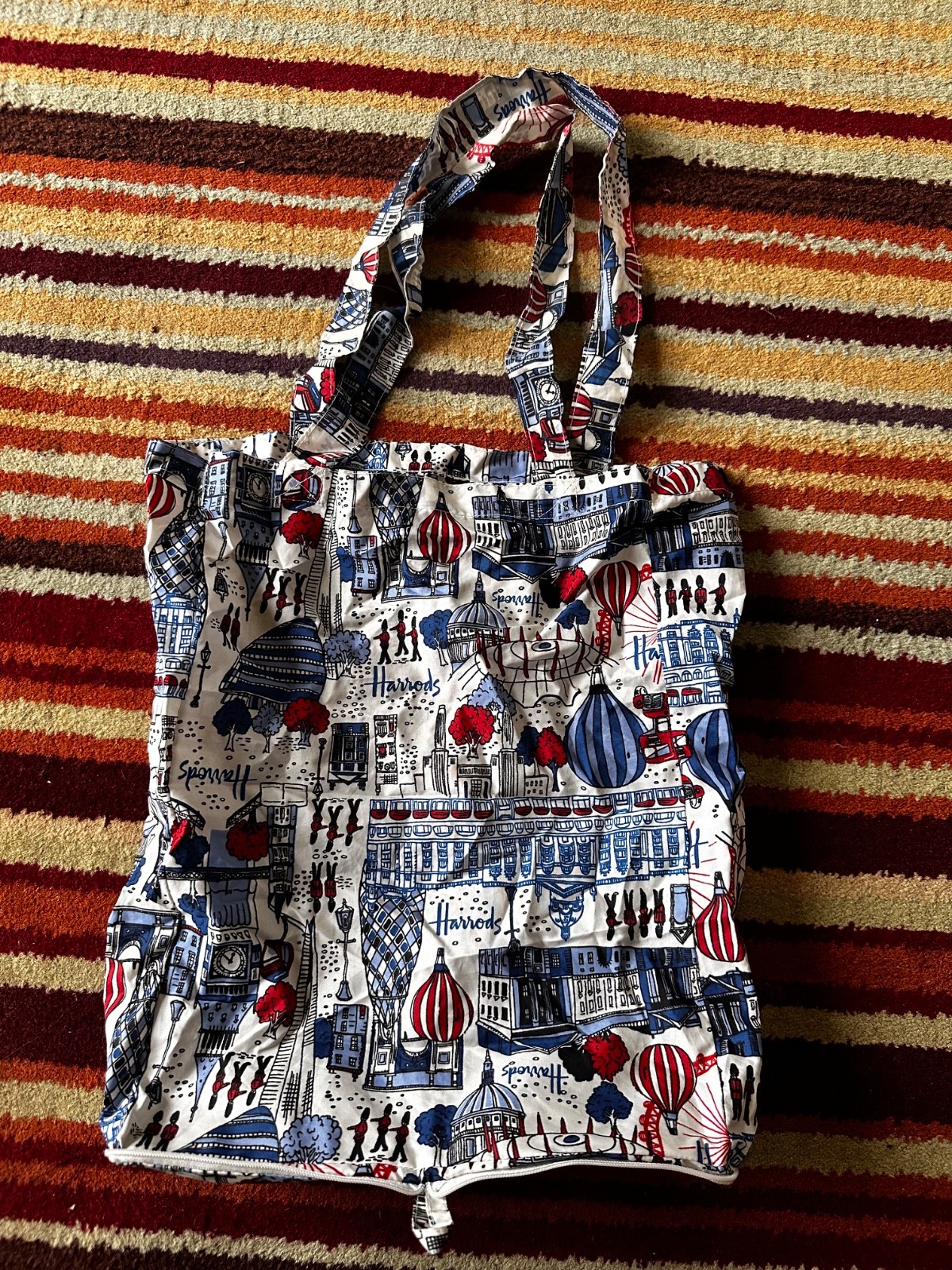 HARRODS Pretty City Foldaway Shopper Bag