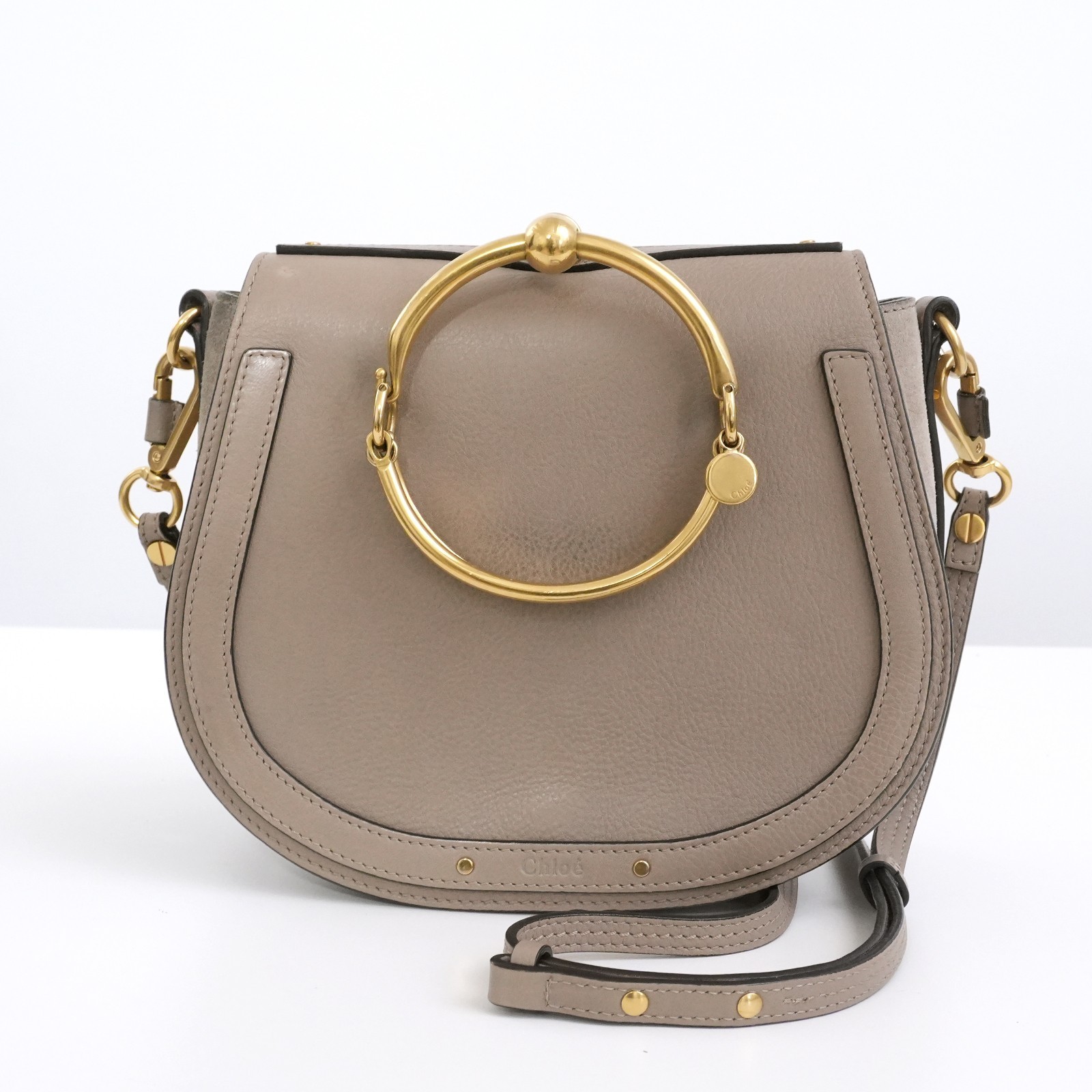 CHLOE Nile Bracelet Bag 3S1300 Smooth Calf Leather 01 18 70 65 6 Auth #52896A