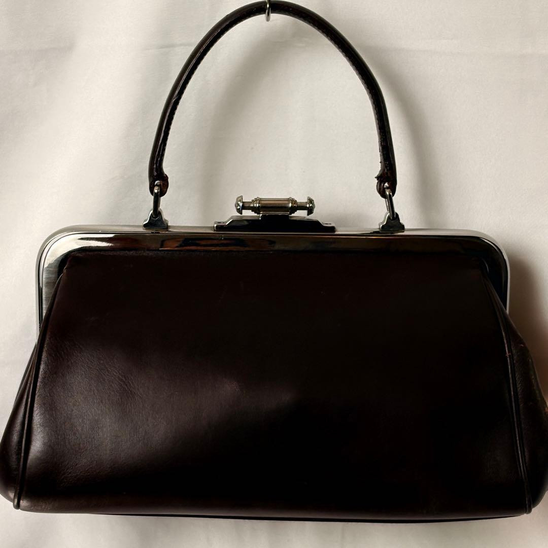 PRADA BN0501 Doctor Bag Vitello Cerniera Moro Brown PHW Authentic GC