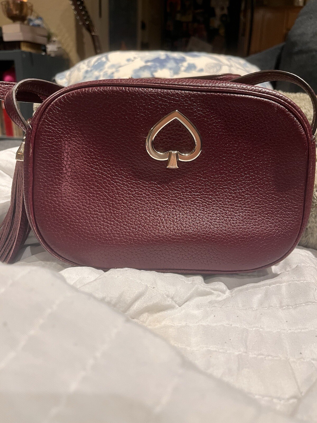 Kate Spade Leather Crossbody Purse Cherry Wood