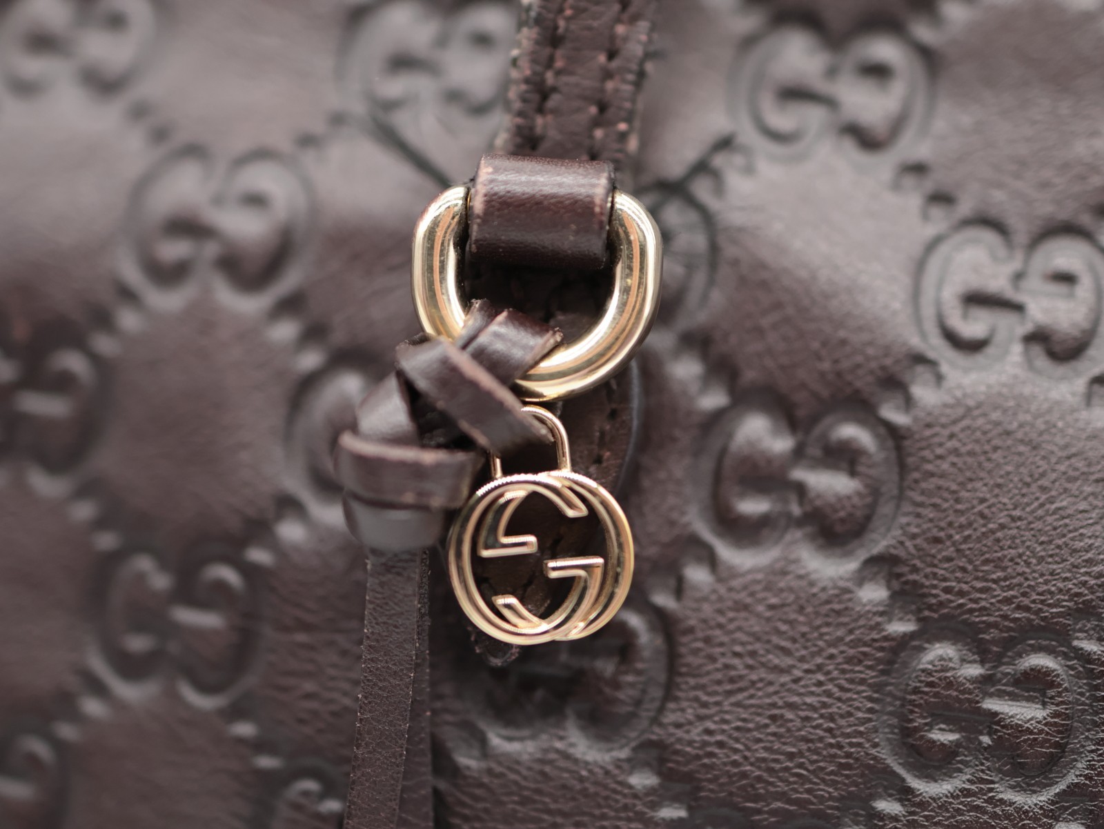 GUCCI Tote Bag Guccissima Leather Authentic