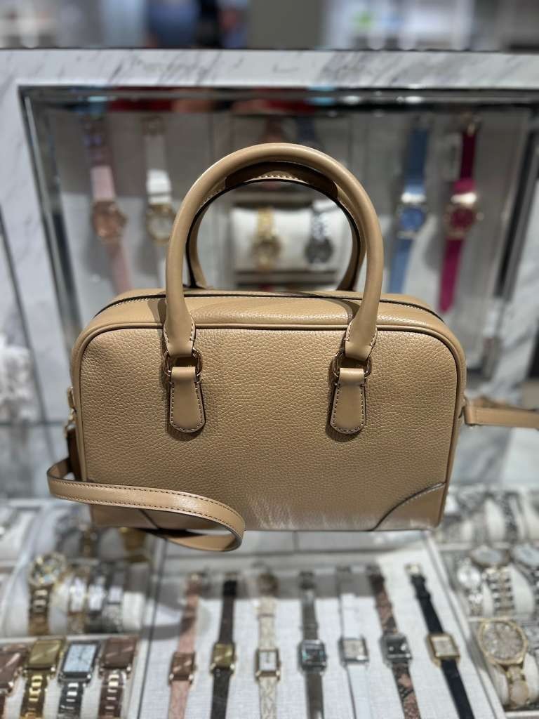 Michael Kors Thompson Women Medium Grained Leather Duffle Satchel Bag Handbag MK