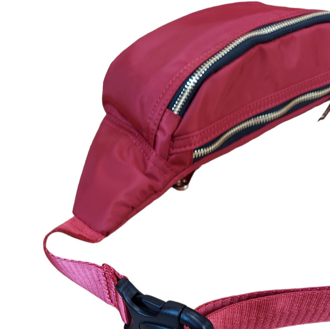 Isabelle Women’s Red Belt Bag Nylon Crossbody Sling Fanny Pack NWT PETA Vegan