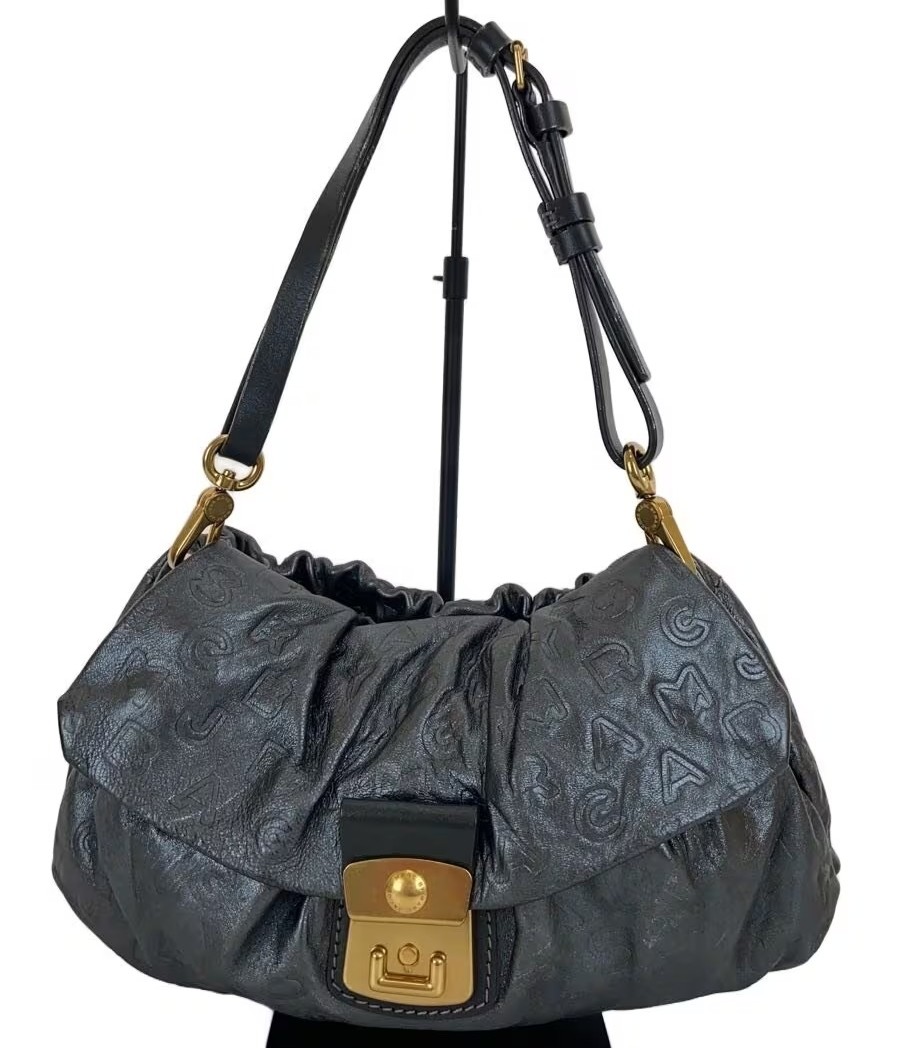 MARC BY MARC JACOBS Handbag Silver Leather Women Tote bag purse