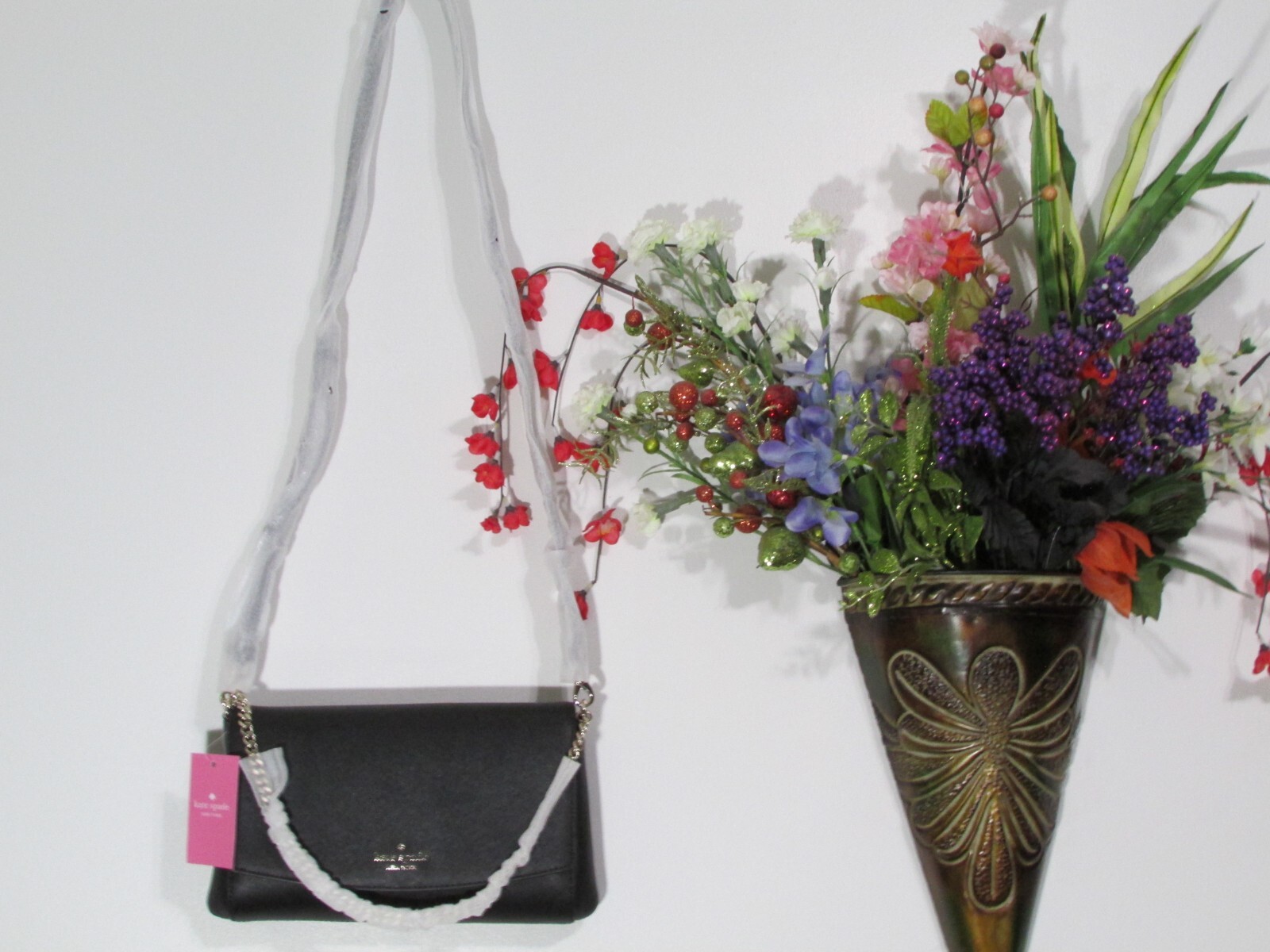 NWT Kate Spade Saffiano Leather Laurel Way Greer Crossbody Bag Black