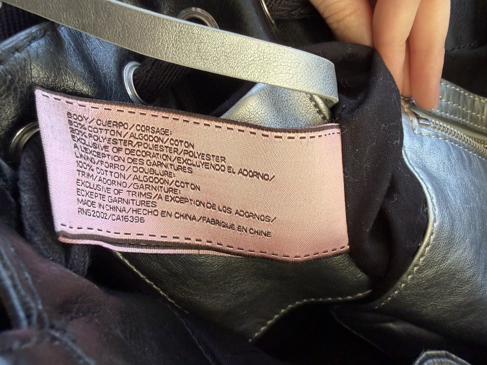 Juicy Couture Black Satchel Logo Embroidered Crest Drawstring Zip Heart Charm