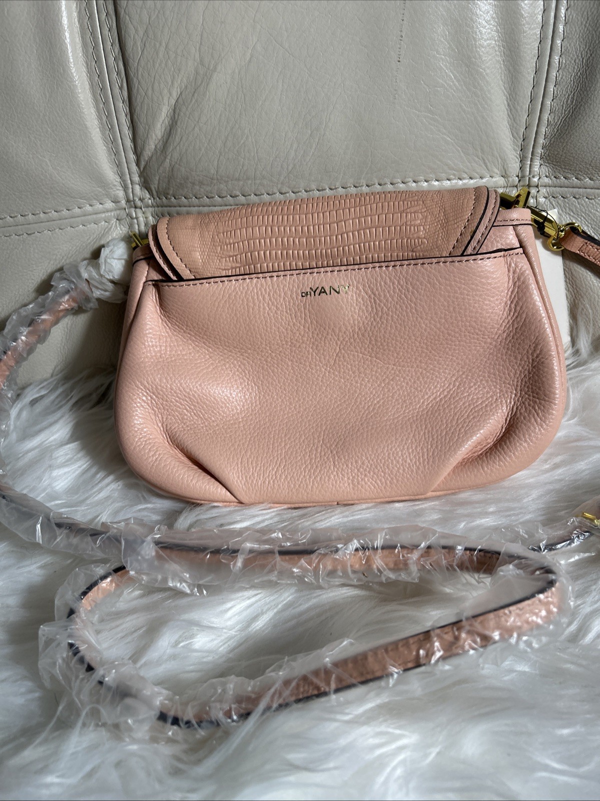New orYANY Pink Peach Small Crossbody Bag Detachable Strap W Tags Free Ship!