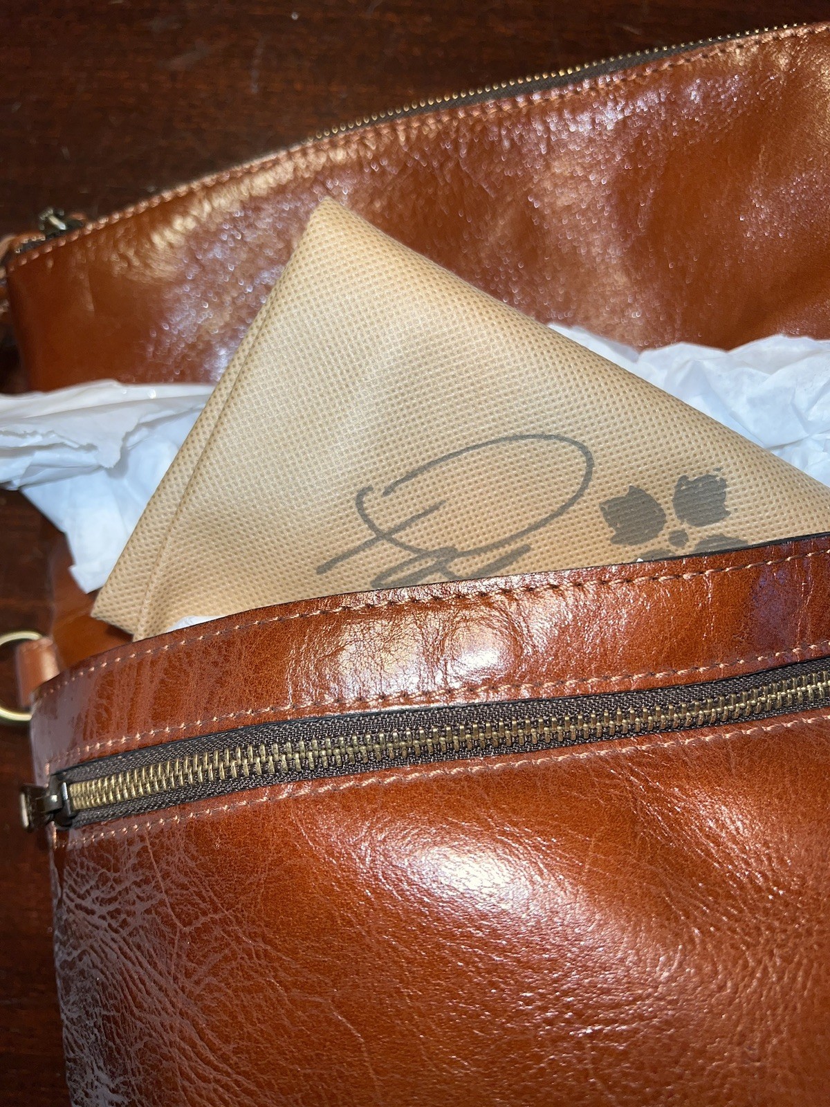 Patricia Nash Luzille Leather Convertible Backpack Tan ret 229