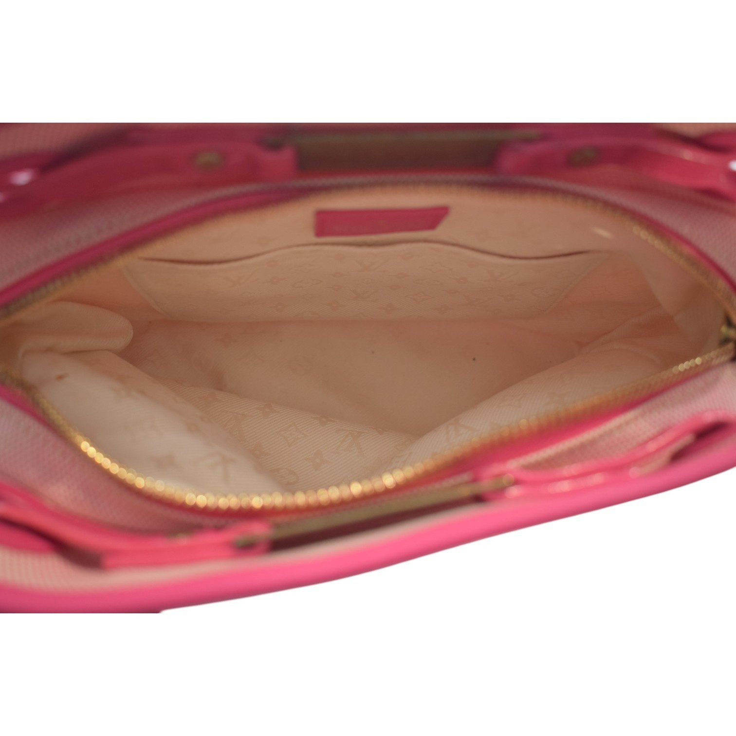 LOUIS VUITTON Antigua Cabas PM Pink Canvas Shoulder Bag Charm Limited
