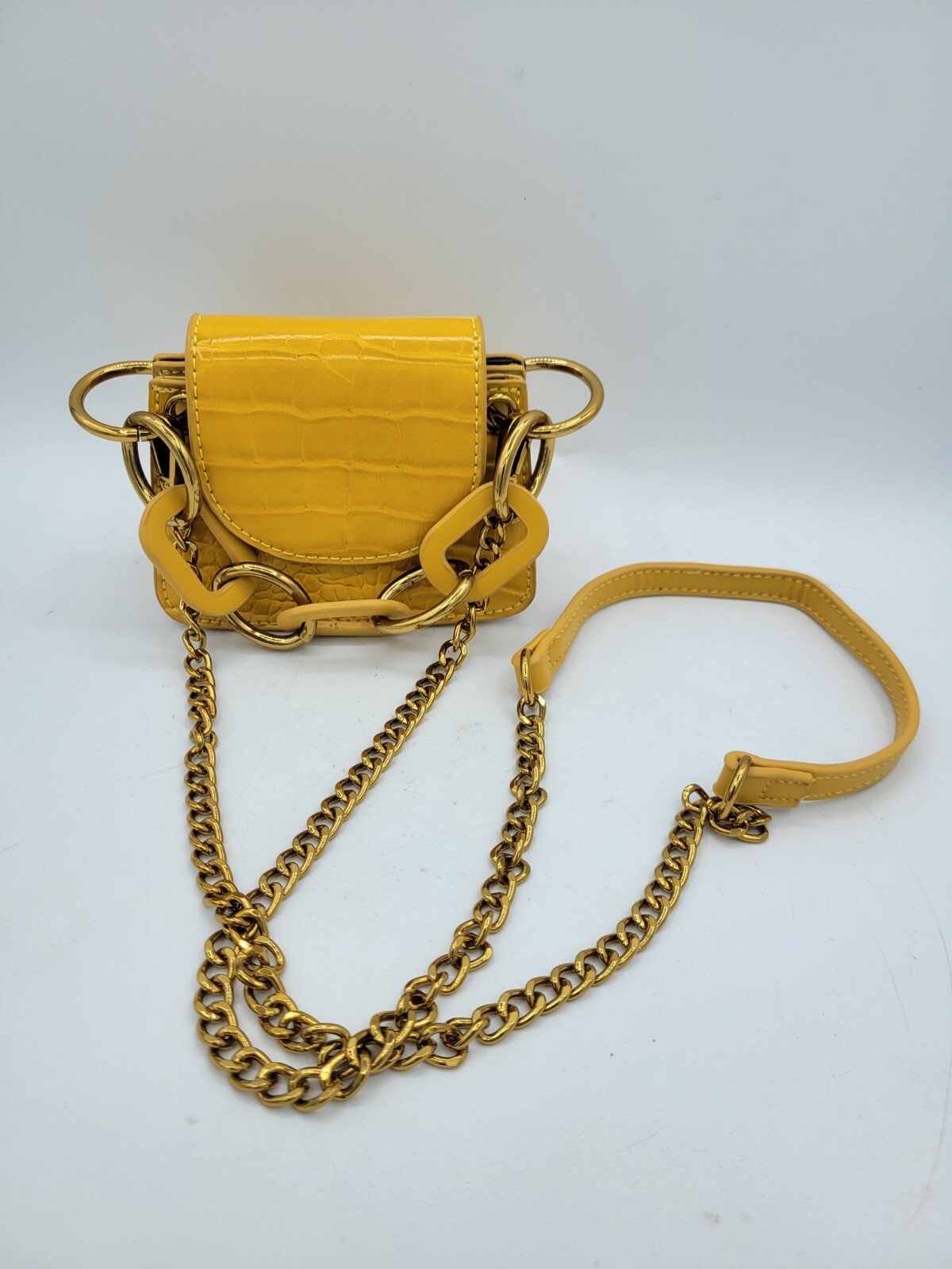 MELIE BIANCO Small Yellow Shoulder Bag EUC Adjustable Shoulder Strap