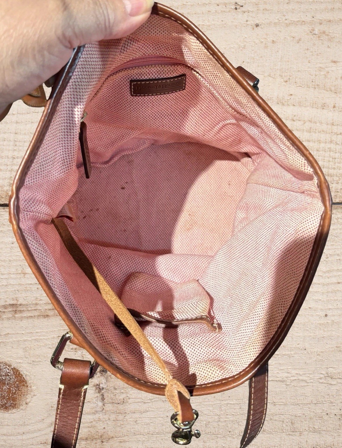 Dooney Bourke Bundle Lot Leather Bags Beige Brown DB Logo Tote Satchel Wallet