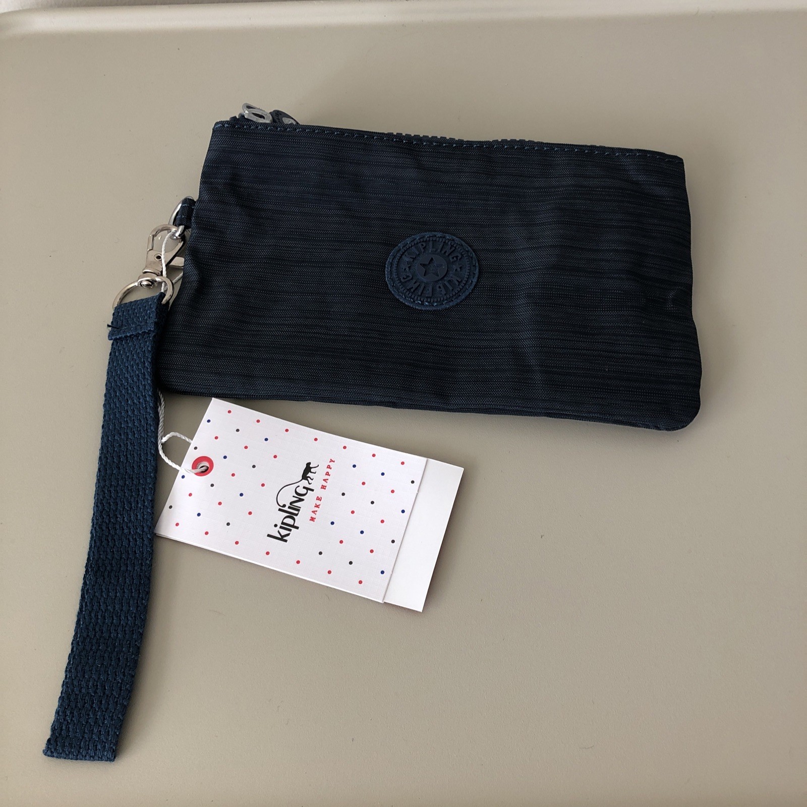 Navy Pouch 7.5 in x 5in