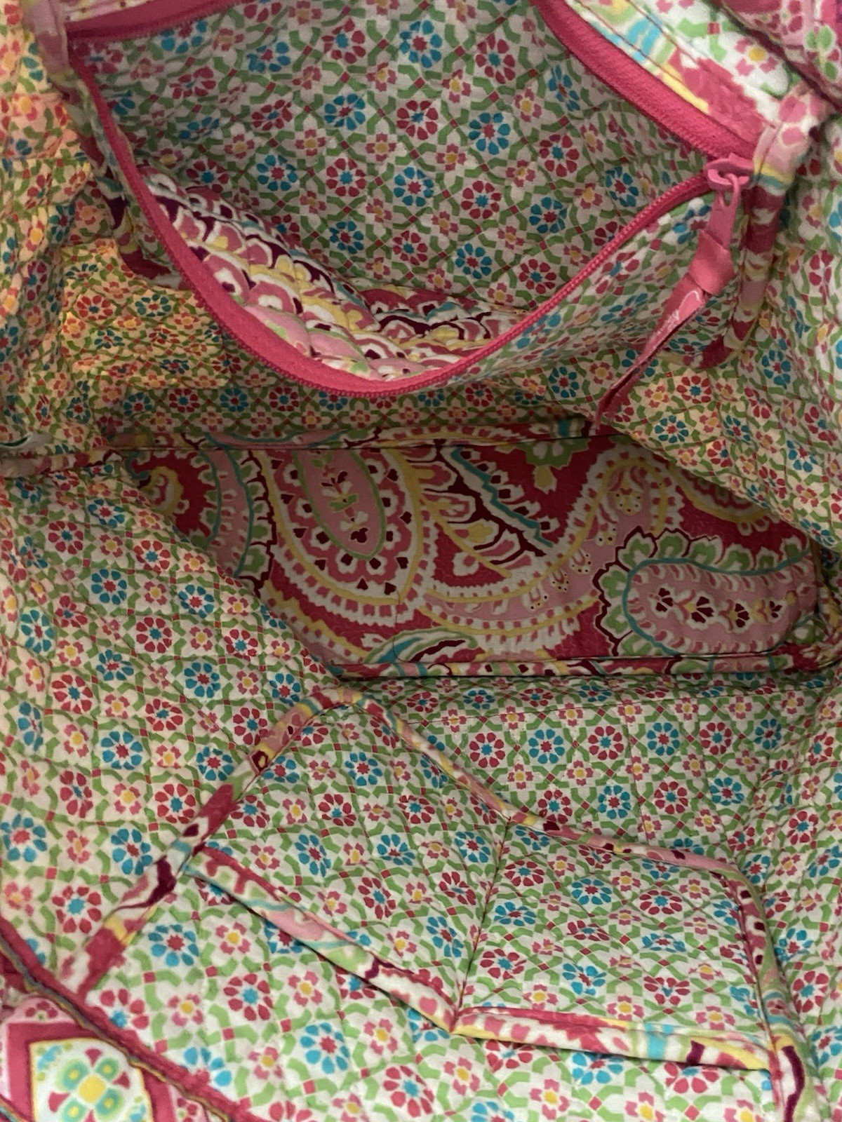 Vera Bradley Capri Melon Tic Tac Tote Handbag Purse Shoulder Bag Retired
