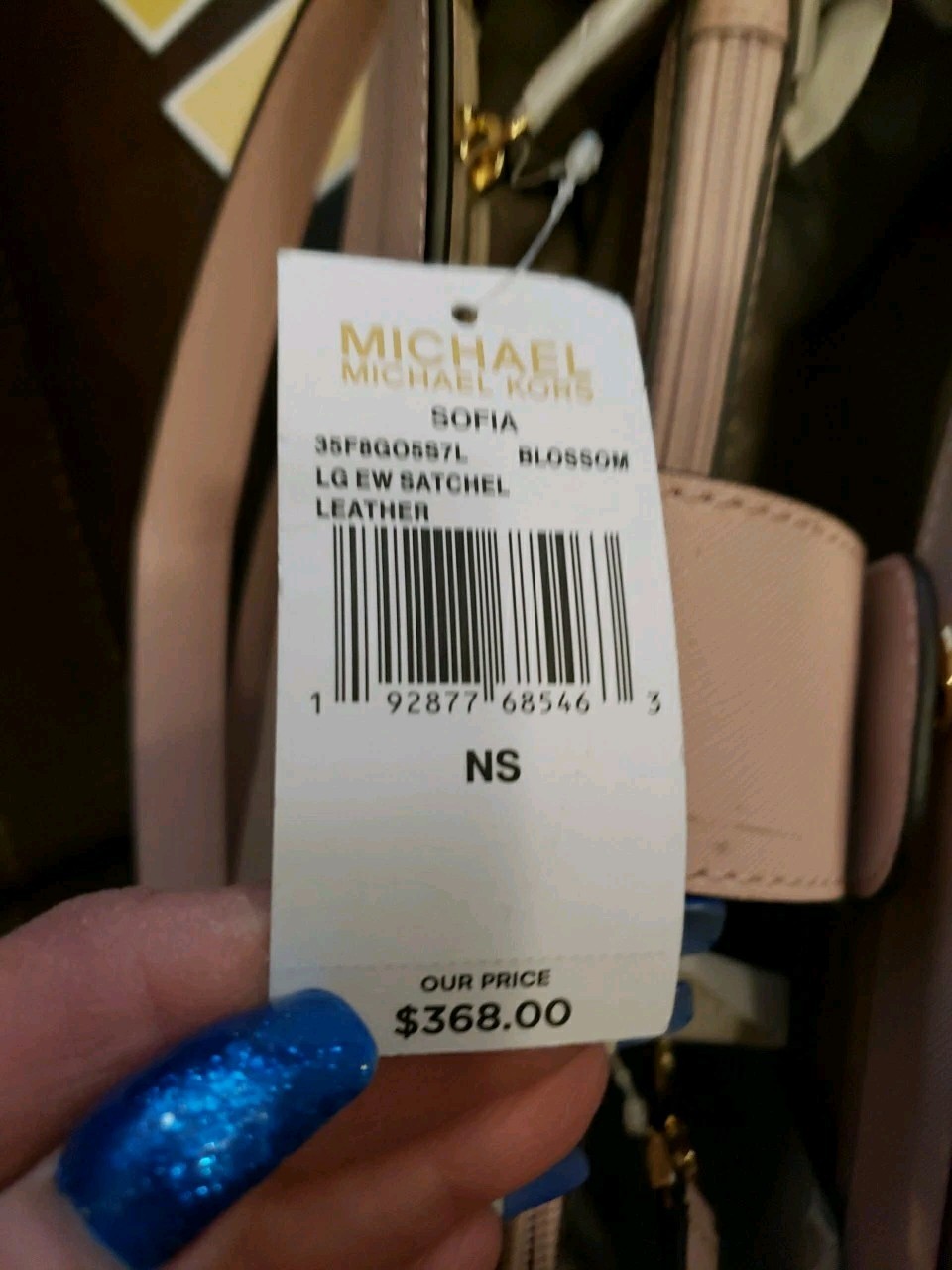Michael Kors Pink Portia Sofia Large Satchel Saffiano Leather Ballet Bag, New