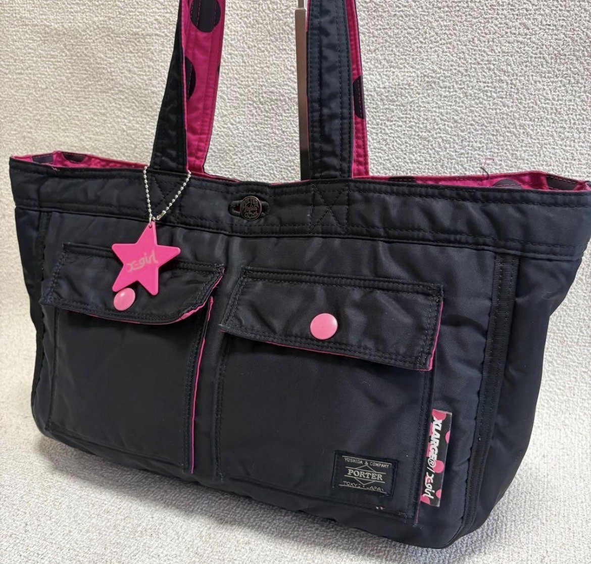 PORTER x Yayoi Kusama x X-girl Reversible Tote Bag 23×35.5×11.5cm limited Japan