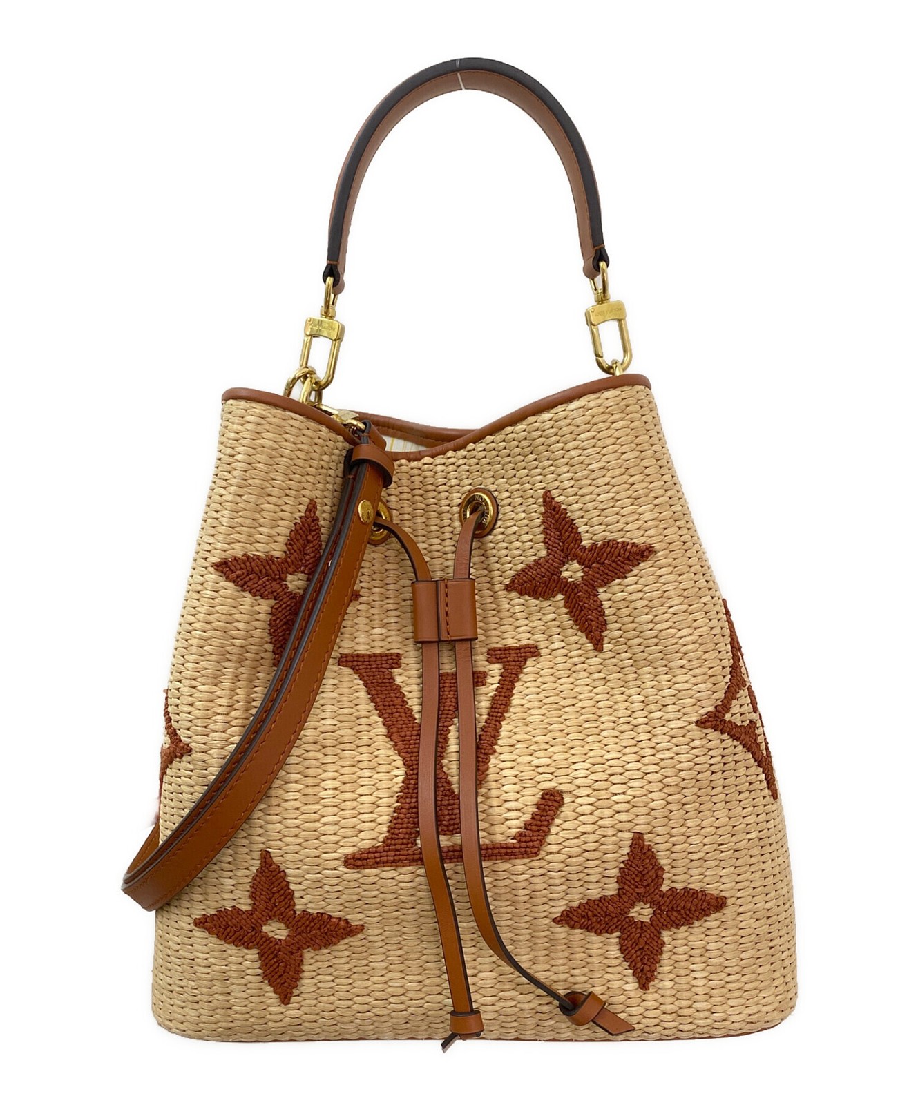Louis Vuitton Noe 2-Way MM M57704 Coated Canvas Brown Shoulder Bag #TFB459