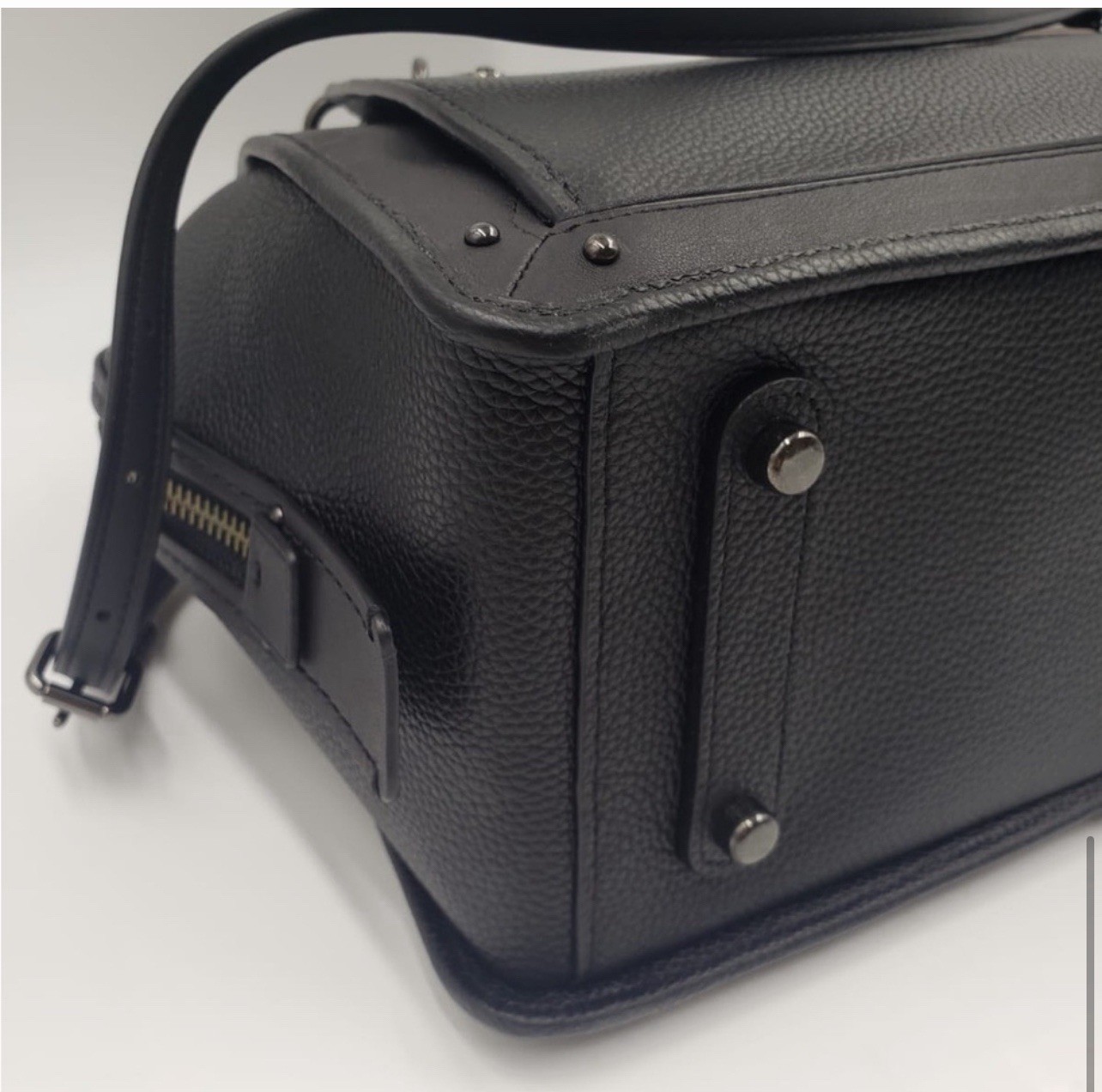 Coach Dreamer 36 Black Pebbled Leather Satchel w/Gunmetal Hardware