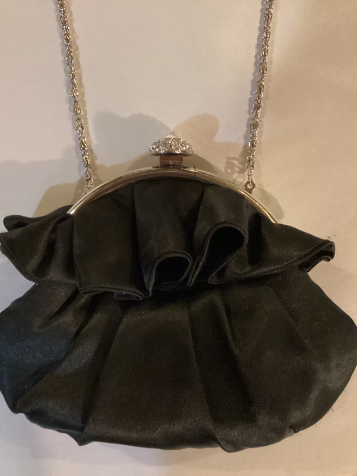 Lulu Townsend Black Clutch Purse Night Bag in Very Good Condition
