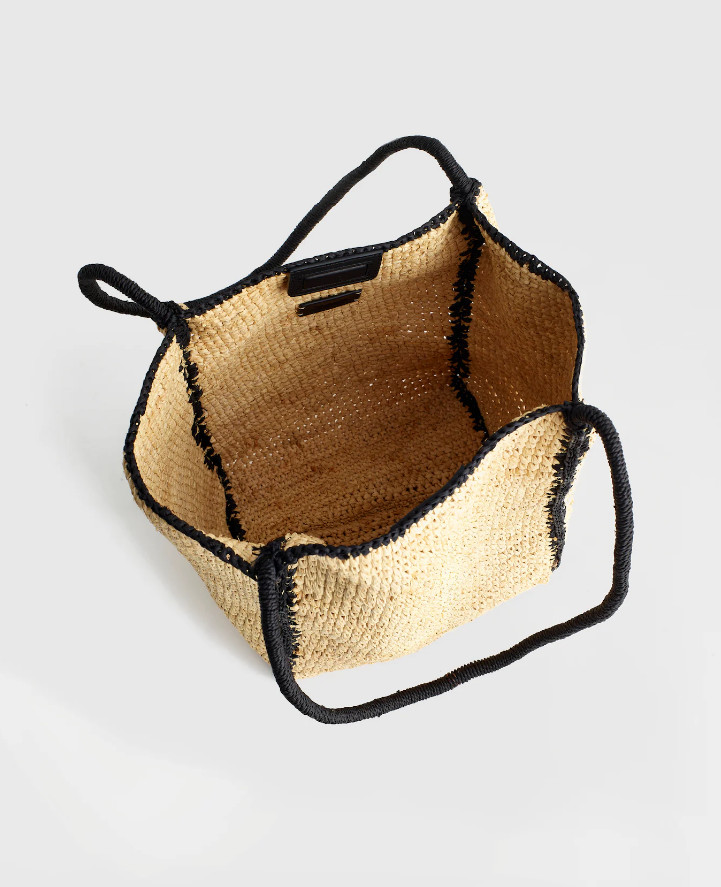 Madewell The Lexington Small Tote in Raffia Natural Multi New