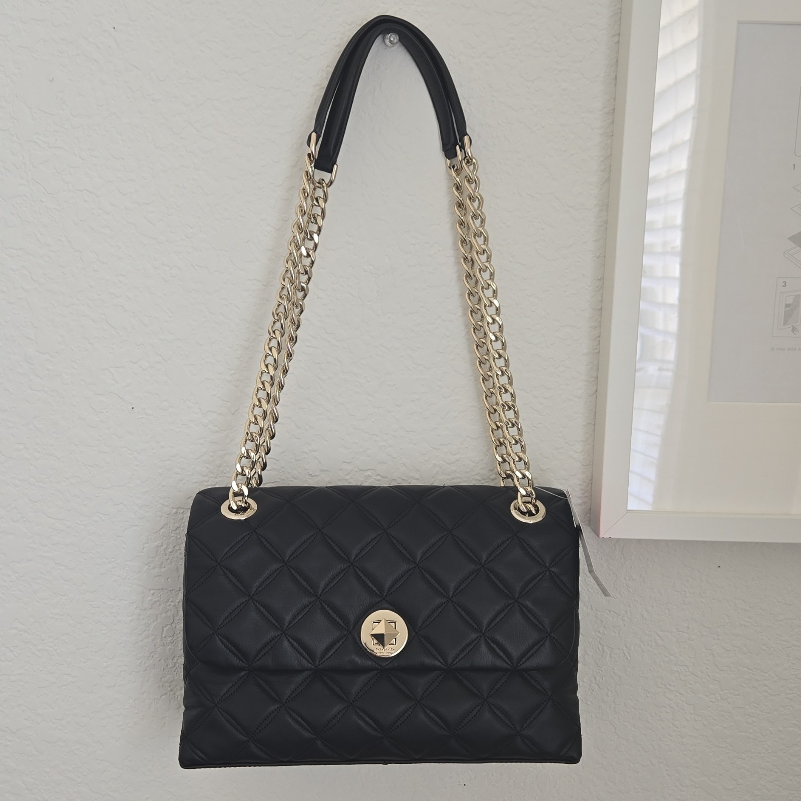 Kate Spade New York Natalia Flap Crossbody Shoulder Bag Medium – Black New