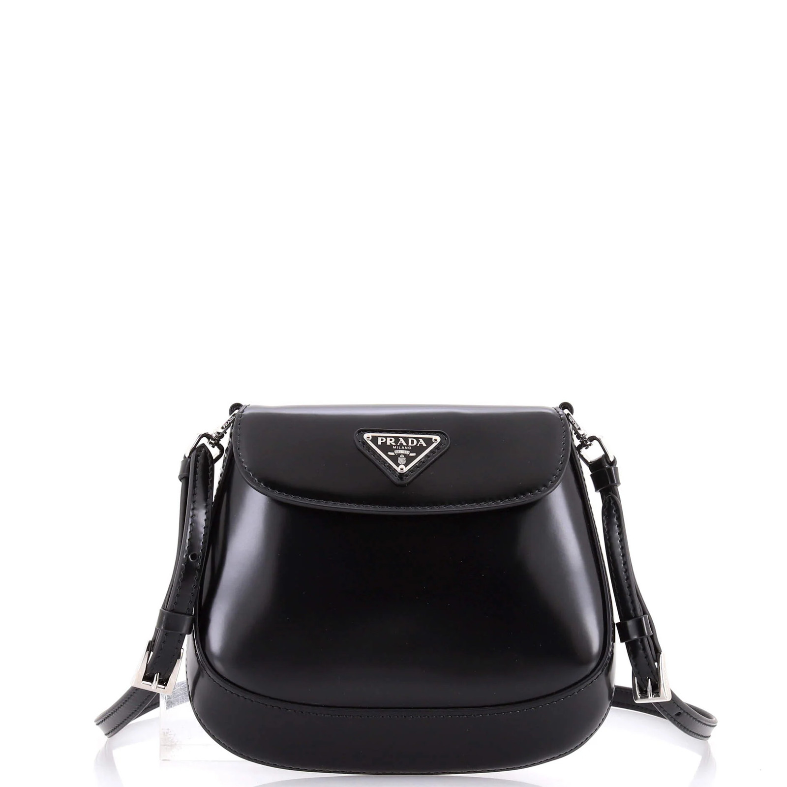 Prada Cleo Flap Shoulder Bag Spazzolato Leather Mini