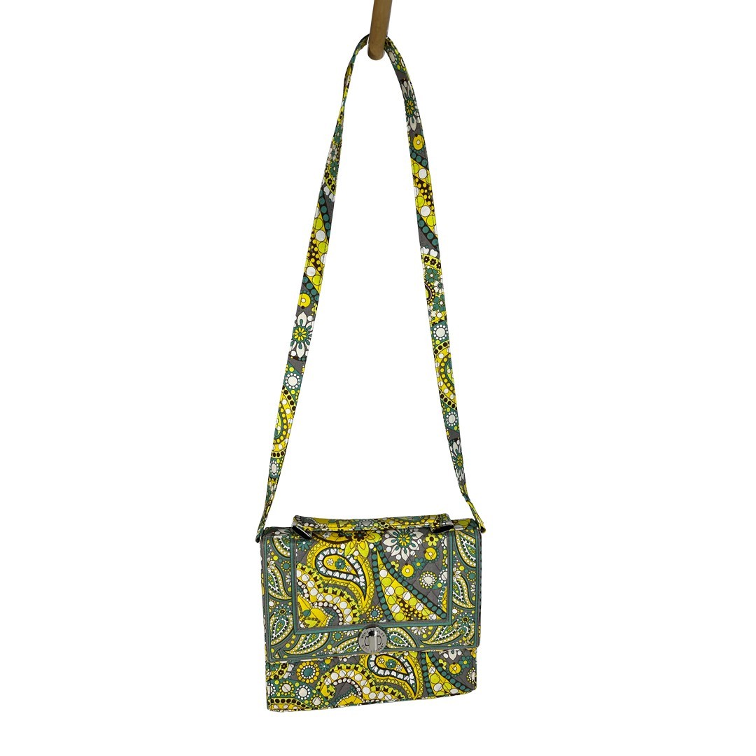 Vera Bradley Julia Lemon Parfait Turn Lock Crossbody Bag NWT Retired