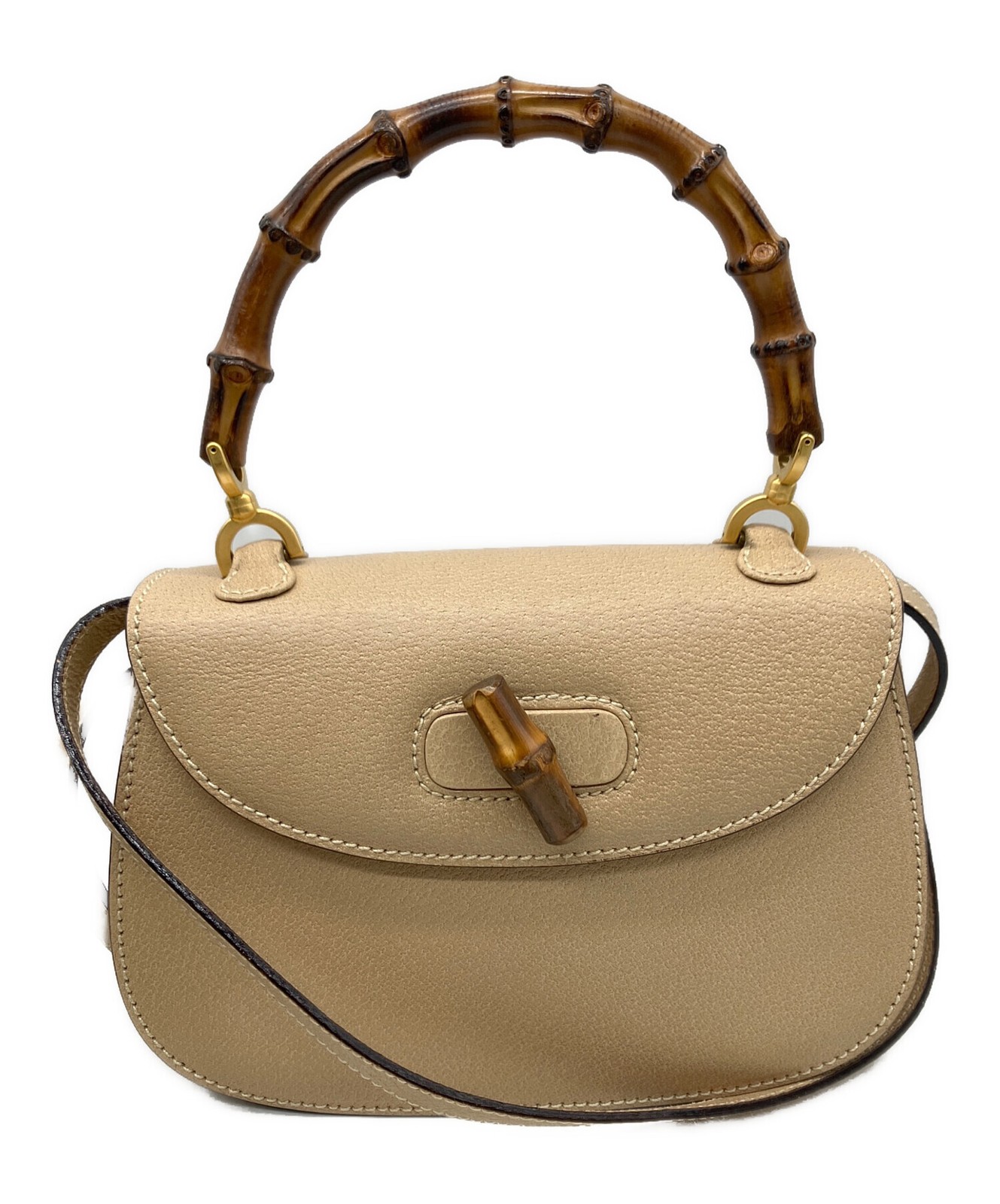 Gucci Bamboo Lock Beige Handbag #TFB1708
