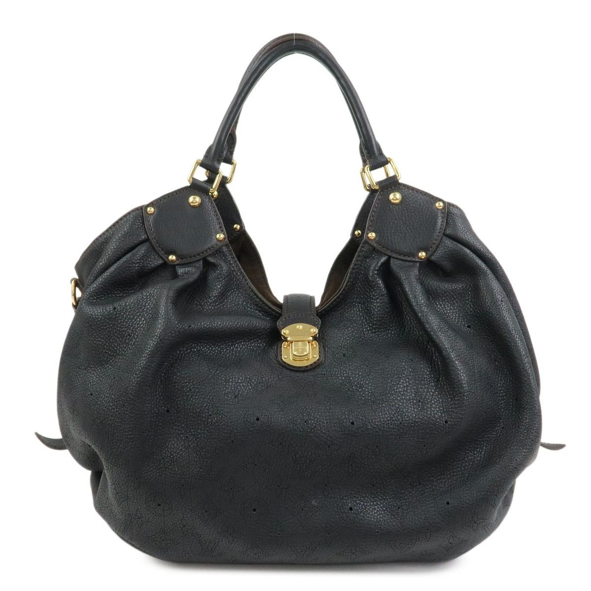 Louis Vuitton Monogram Mahina XL Shoulder Bag Noir M95547 Auth Used