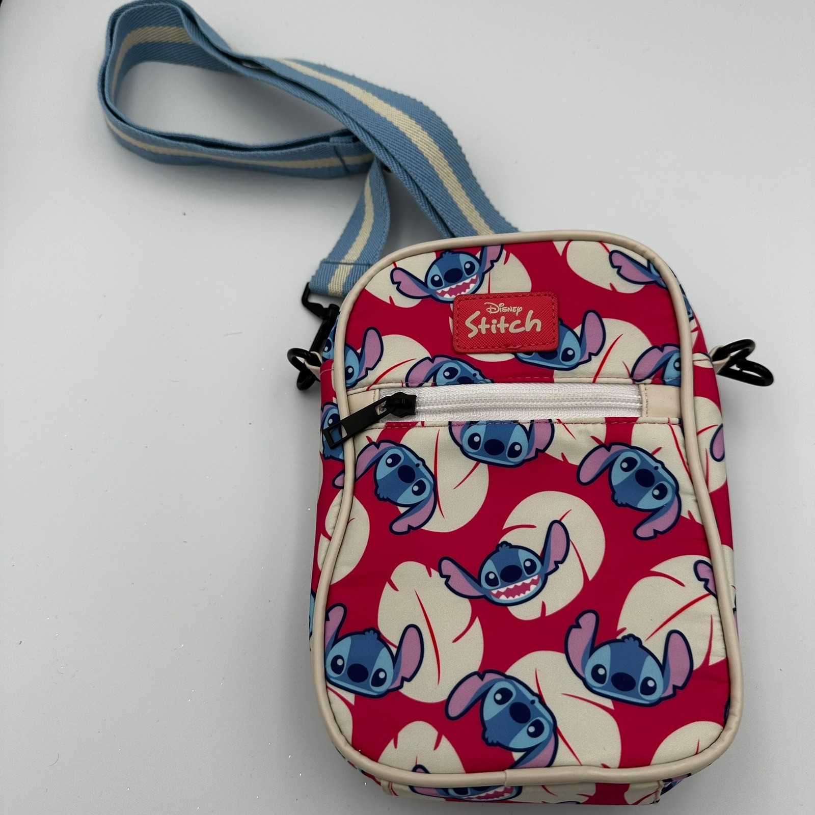 Disney Stitch Crossbody Bag Purse BioWorld Red White Blue Character Print Cute