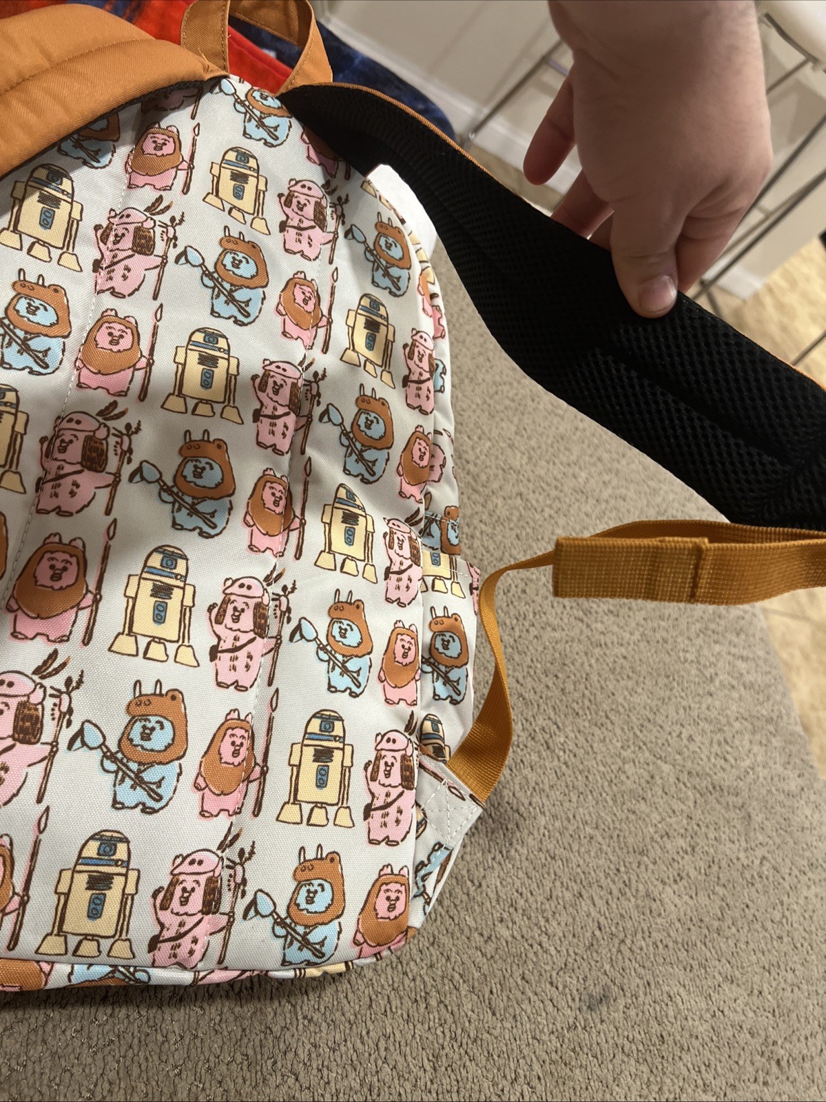 Rare Loungefly Star Wars Pastel Ewok AOP Nylon Backpack