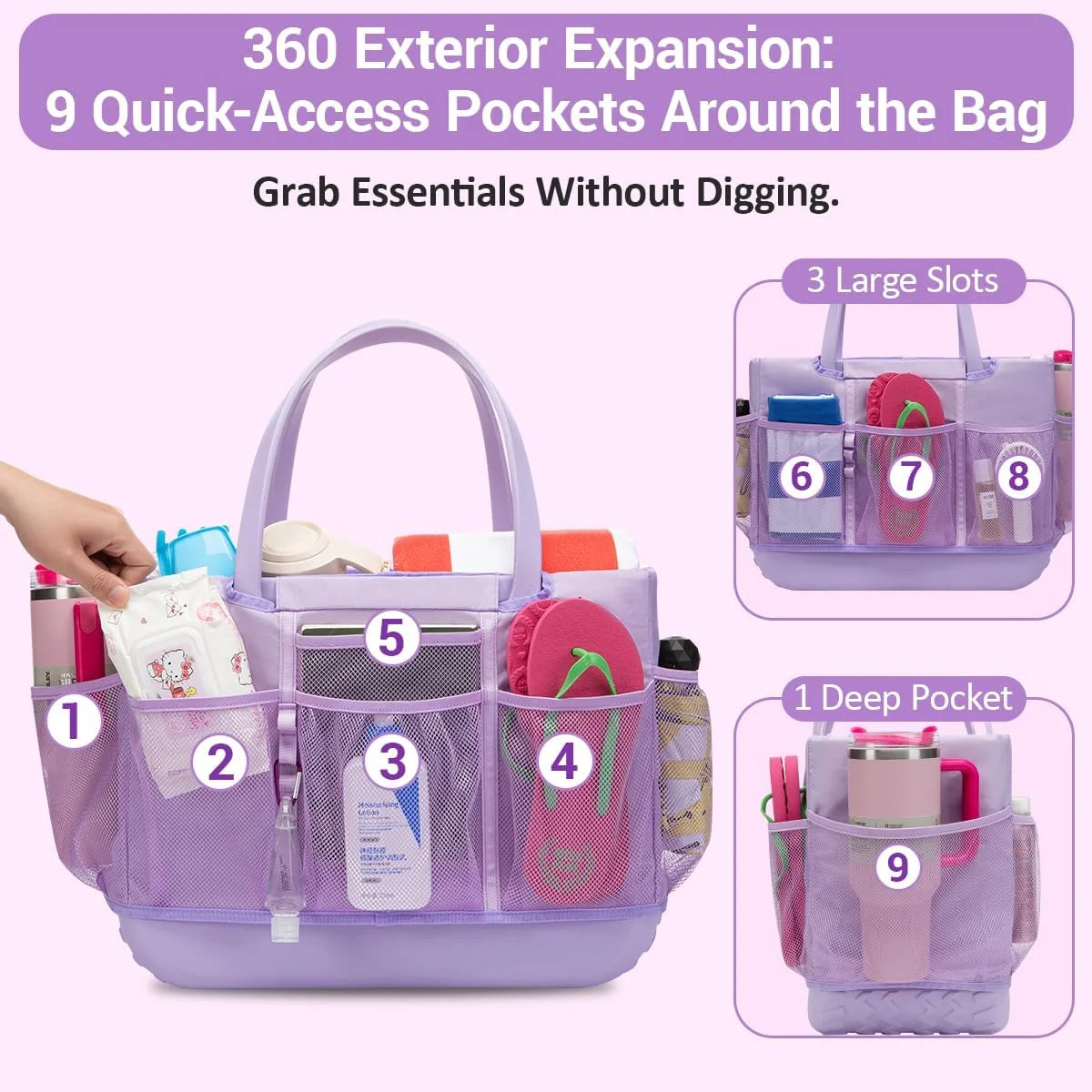 Beach Bag Organizer Insert for Extra Large Bogg Bag Accessories,Xl X Lightweight