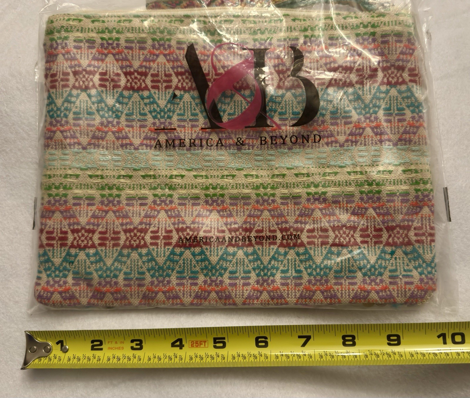 NWT America & Beyond Beaded Embroidered Rainbow Embellished Tote Bags Set Boho