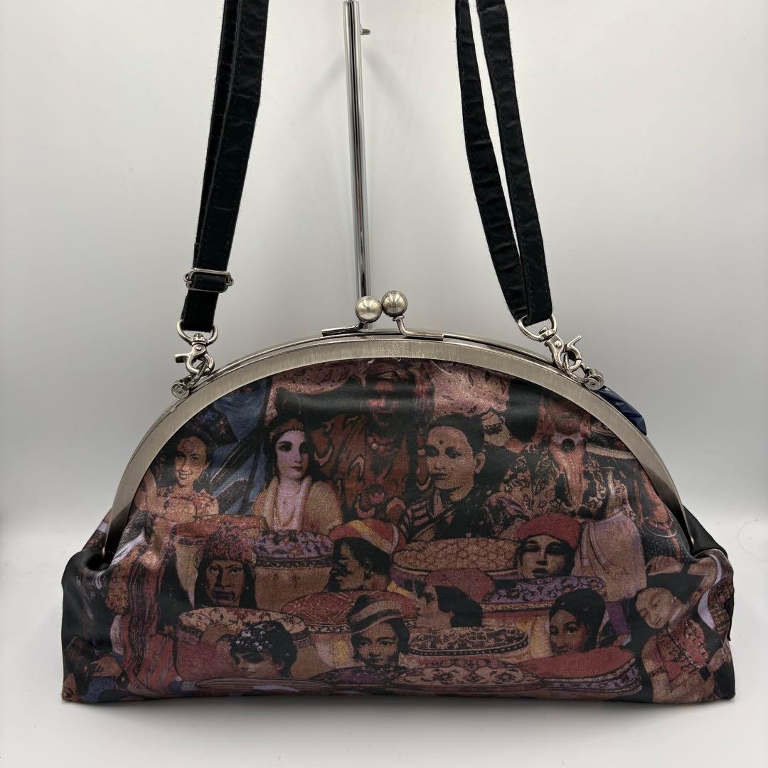 Jean Paul Gaultier Shoulder Bag Kiss Lock Closure Mens Vintage from Japan