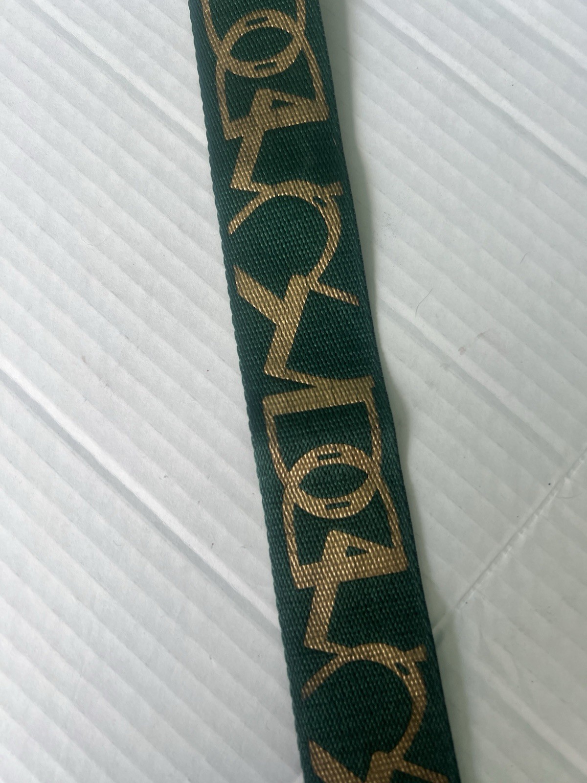Green Red White Half Moon Crossbody Bag Logo Strap Buckle Gold Hardware Small