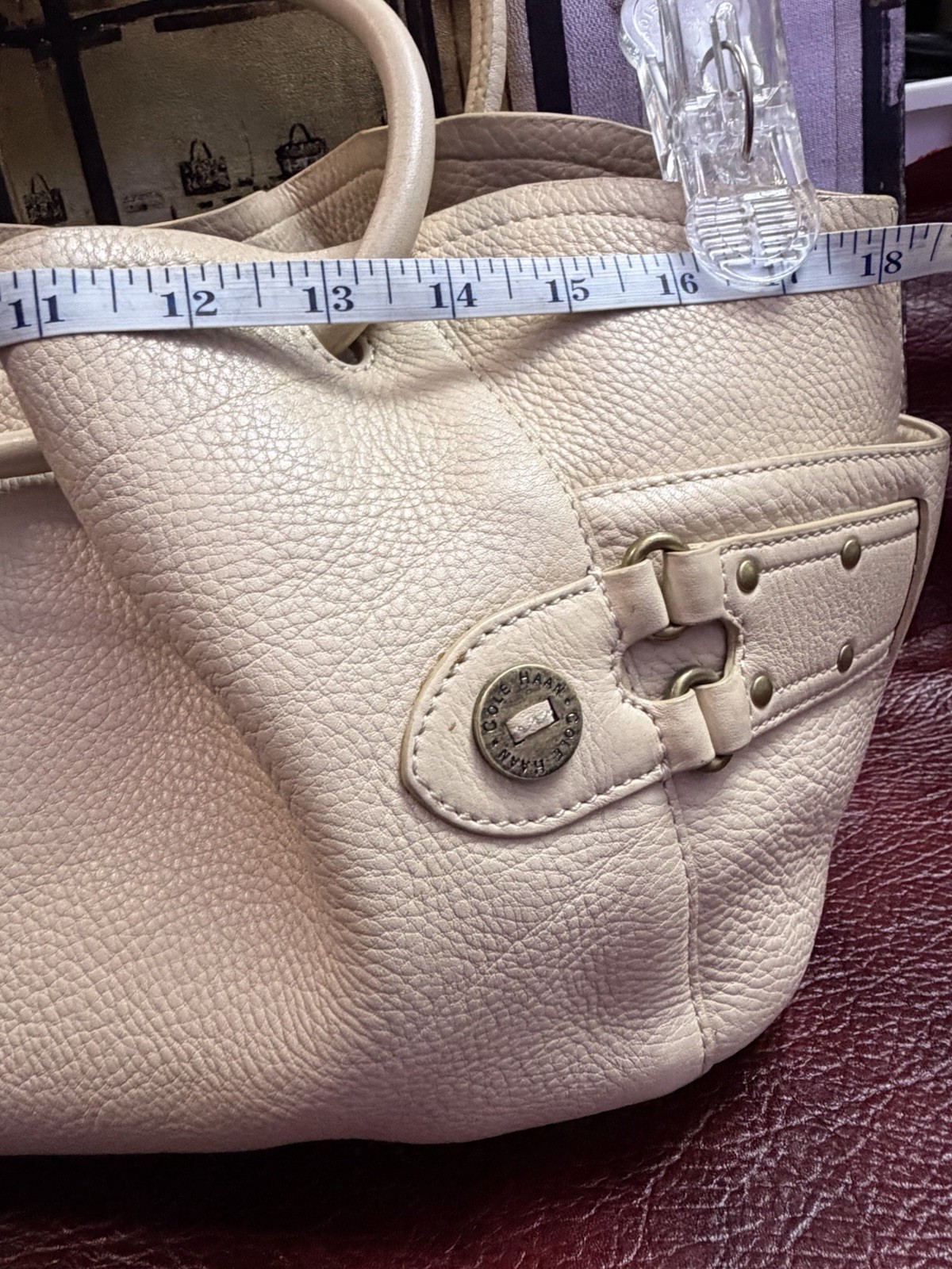 Cole Hann Purse Cream Shoulder Bag