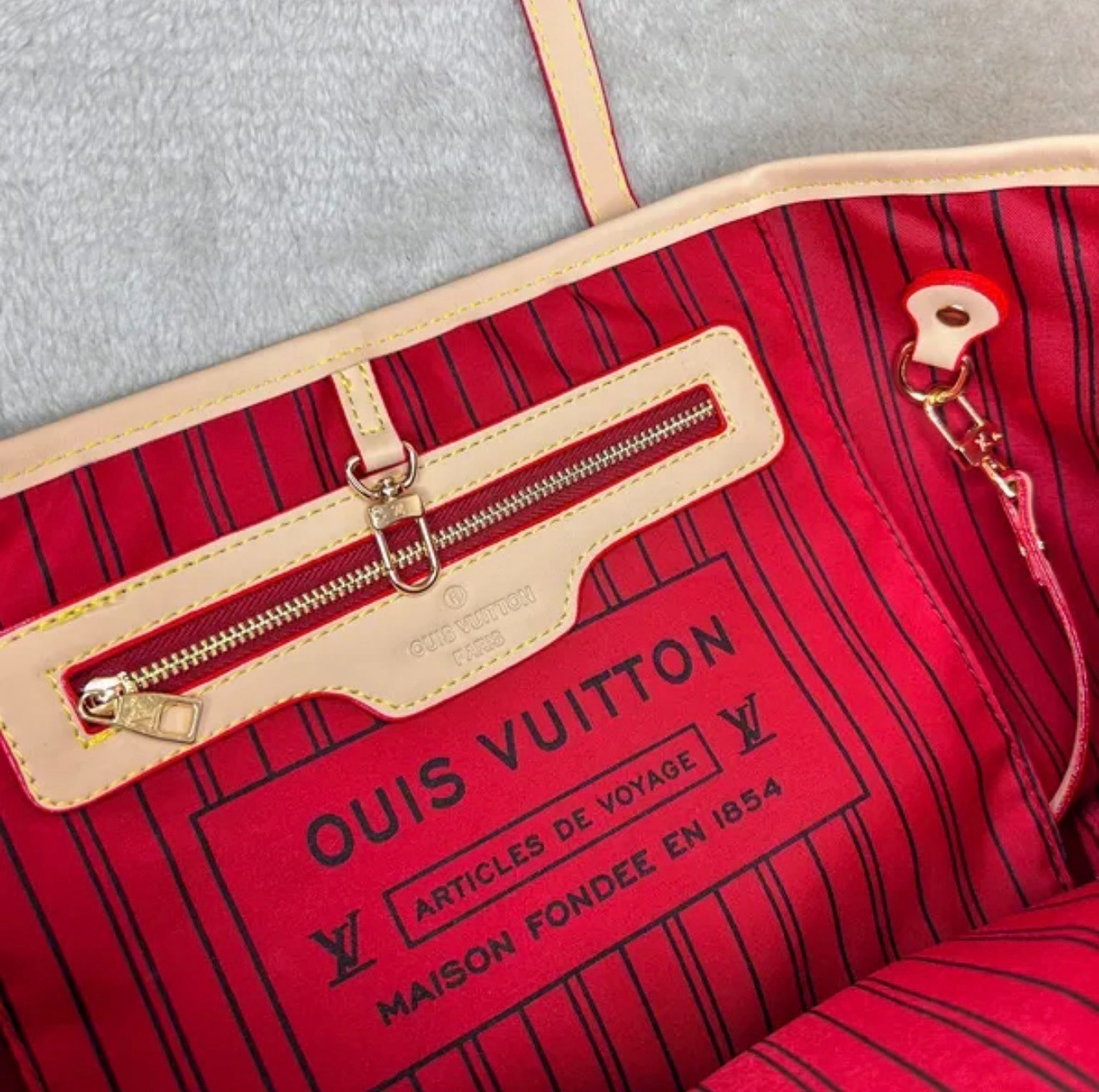 Louis Vuitton Neverfull Tote MM Brown Canvas Monogram