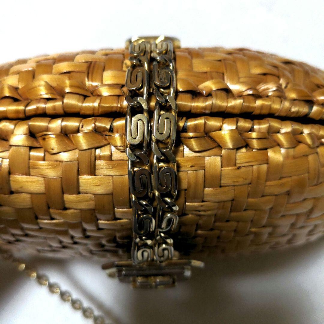 Courreges Shoulder Bag Rattan Basket Chain Bag Width 17cm x Height 13cm France