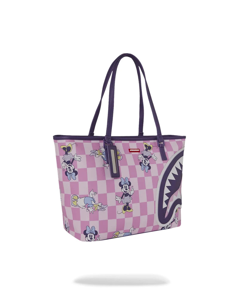 T9375 Sprayground Disney Minnie And Daisy Checkers Tote