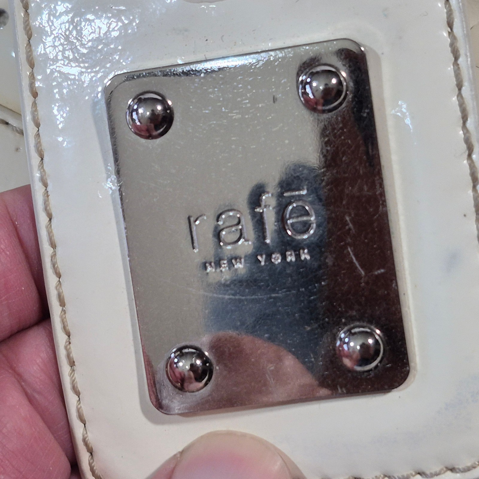 VTG RAFE NEW YORK perforated leather shoulder bag