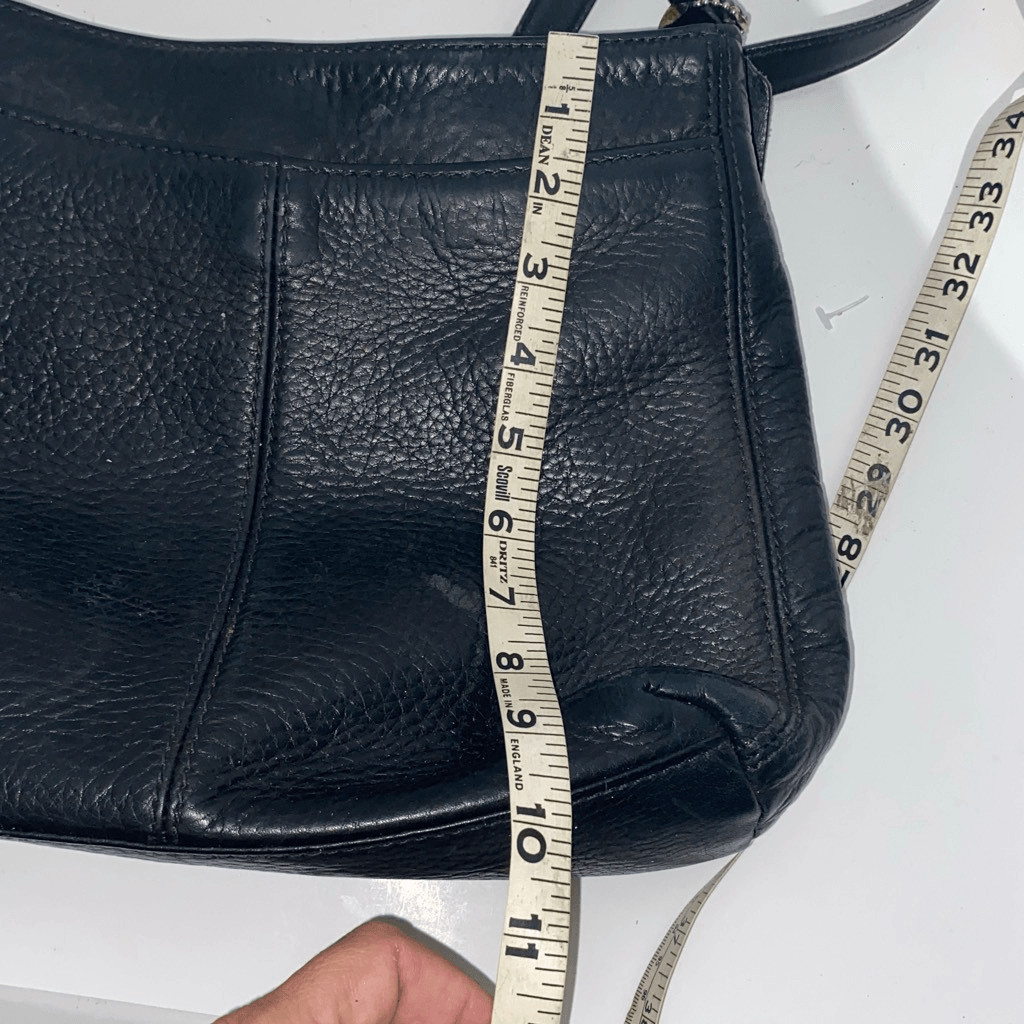 Vintage Coach Women’s Black Hudson Pebbled Leather Crossbody Purse Bag