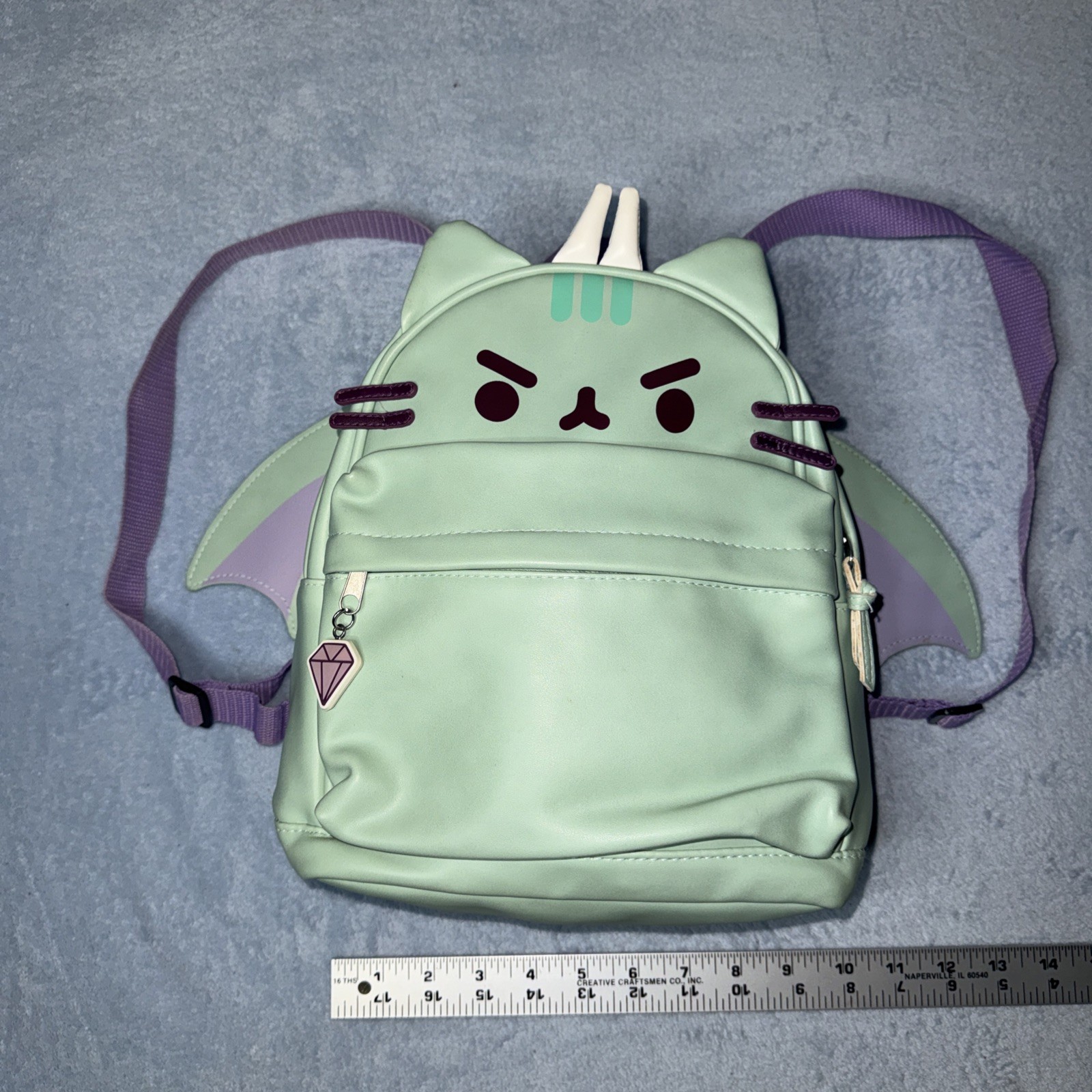 Rare Hot Topic Exclusive Pusheen Dragonsheen Mini Backpack Faux Leather Bag