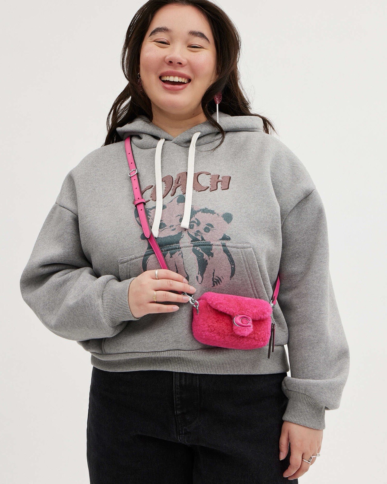 Coach Bag The Lil Nas X Drop Tabby 12 In Shearling And Leather Shoulder/Crossbod