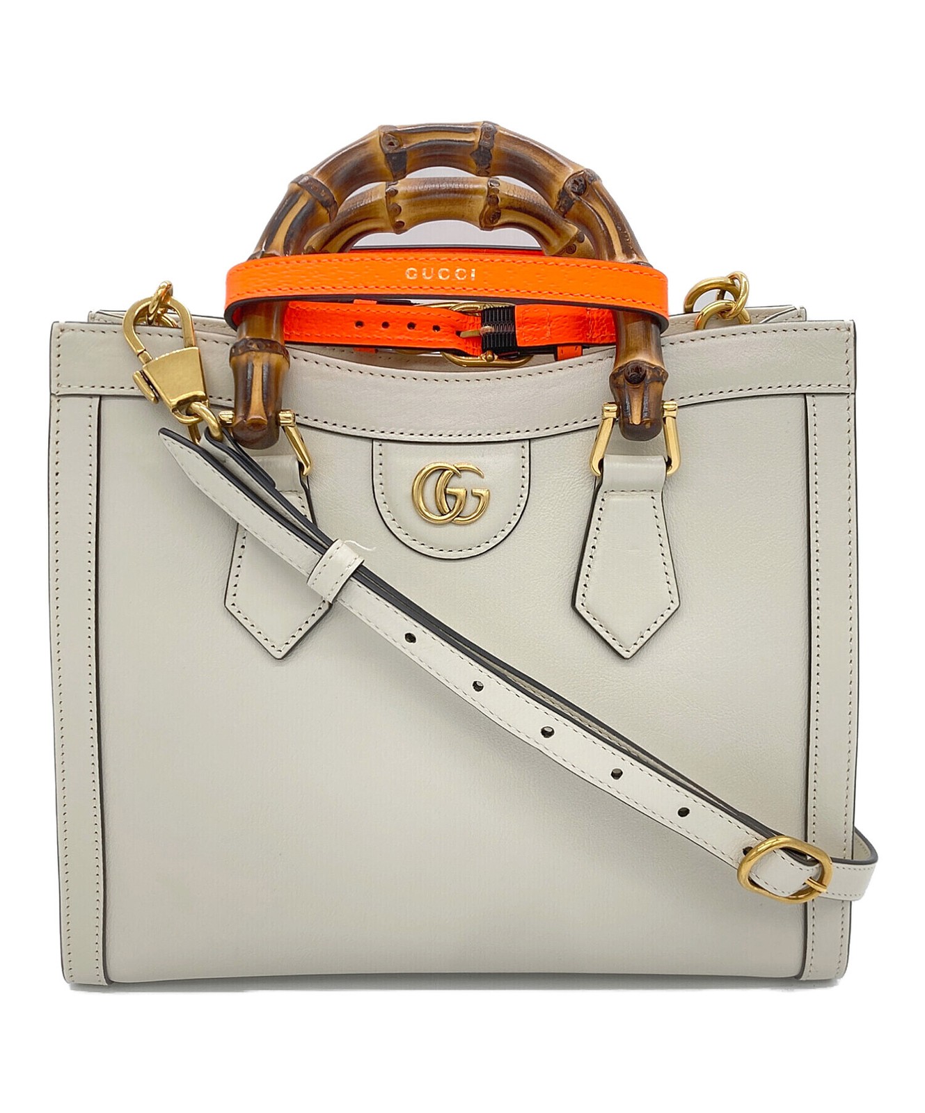 Gucci Bamboo 660195 Ivory Tote Bag #TFB1002