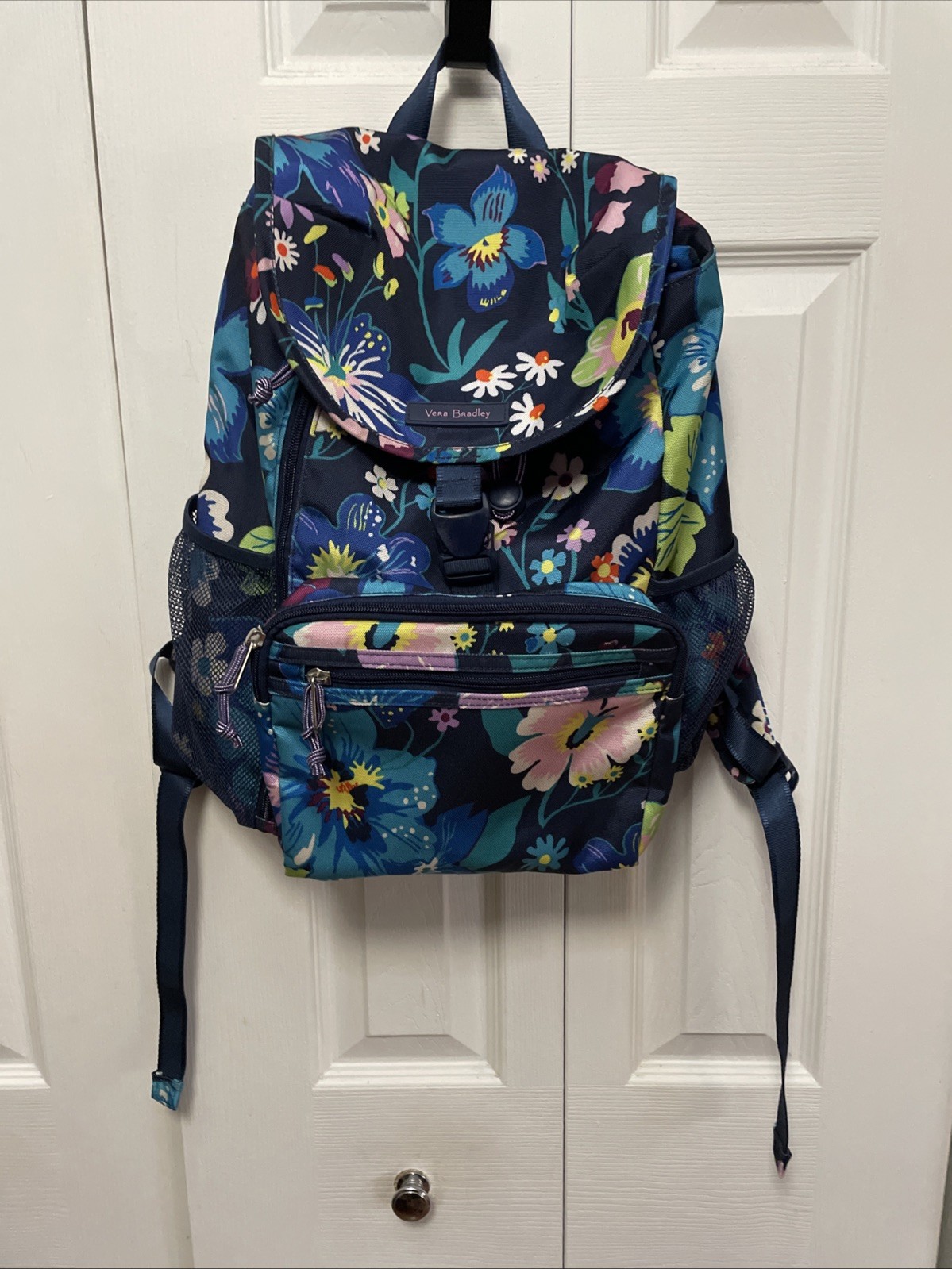 Vera Bradley Backpack Lighten Up Grand Firefly Garden Floral Water Repellent